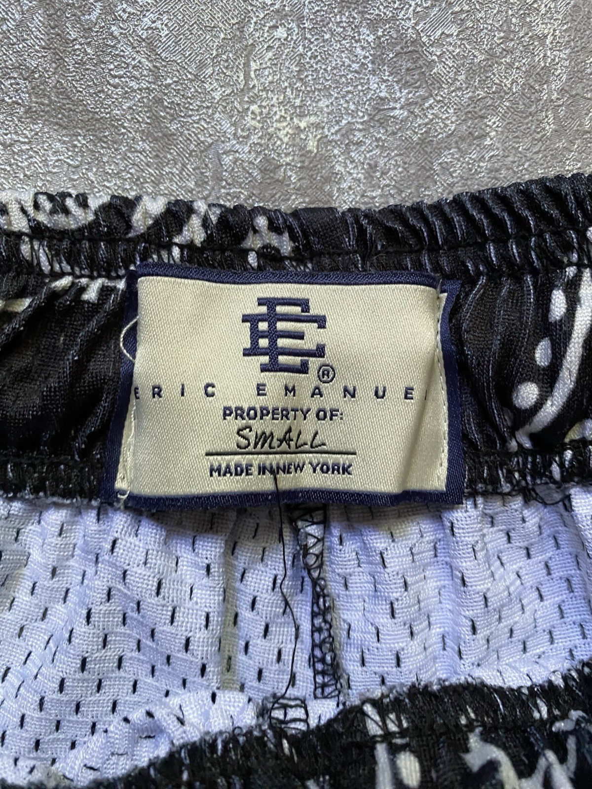 Eric Emanuel EE Basic Short Black Paisley Bandana Size S READY TO SHIP
