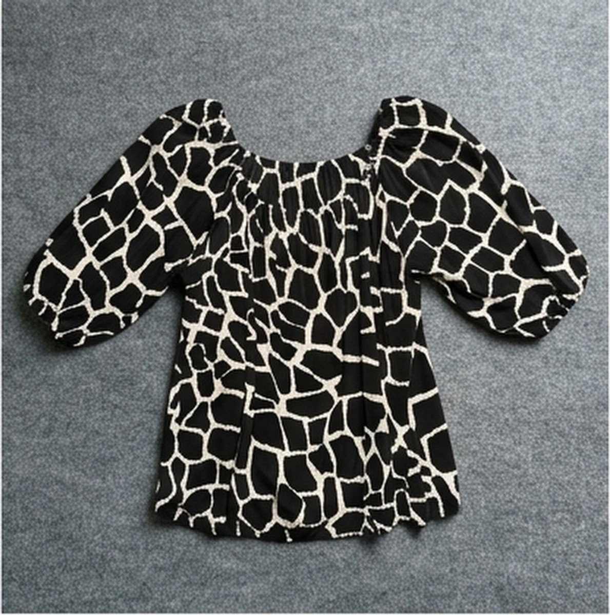 Grace Giraffe Print Square Neck Top