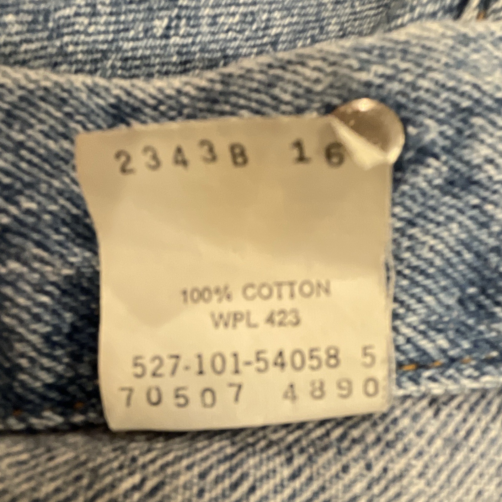 Vintage Levi’s Denim Type III Jacket Mens XL Blue 70507 4890 Trucker Made in USA