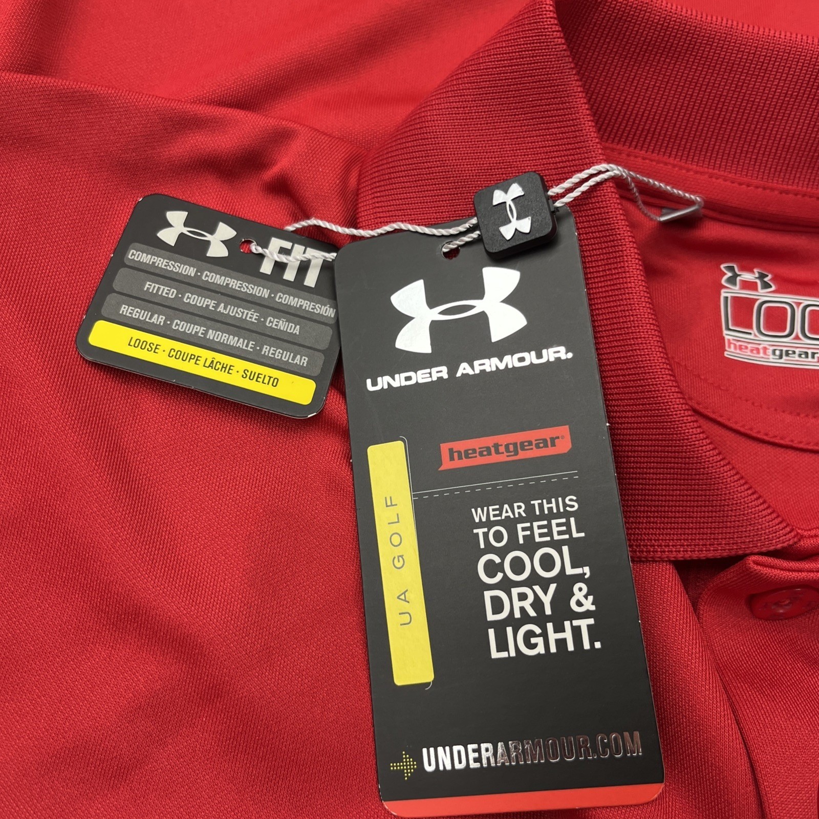 Under Armour Polo Mens Medium Red New Florida Southern Mocs HeatGear UM0492555