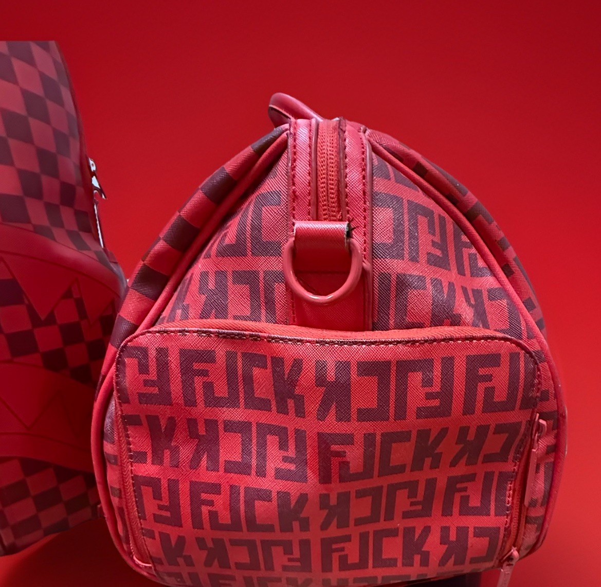 RARE SPRAYGROUND DUFFEL & BACKPACK SET VINI VIDI VICI RED SHARK – SOLDOUT 4EVER