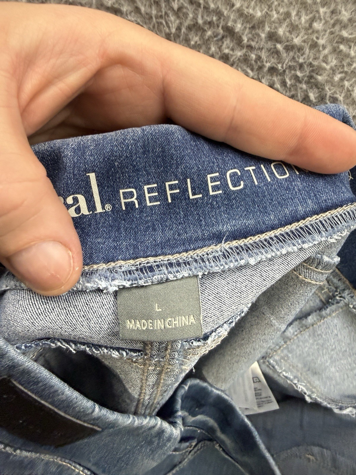 Natural Reflections Jeans Womens Large Blue Skinny Vital Stretch Technology