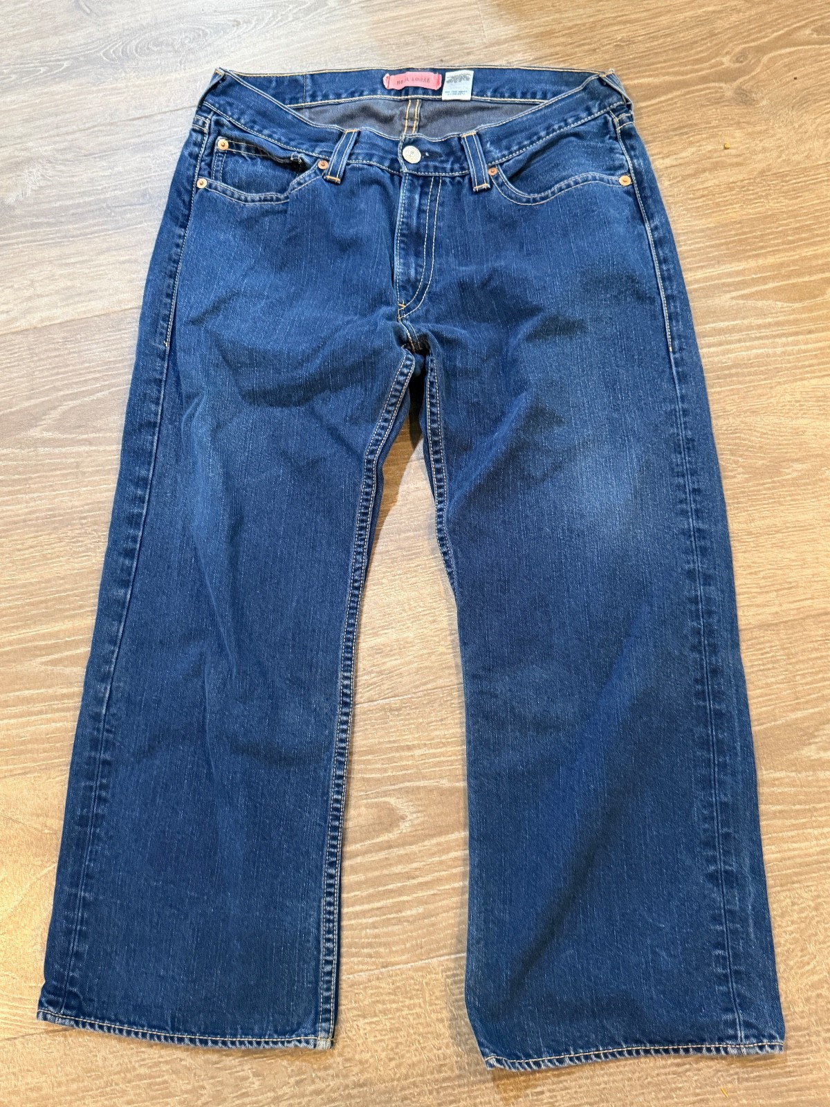 Levis Jeans Mens 38×32 Blue Denim Pants Type 1 Real Loose Distressed Baggy Y2K