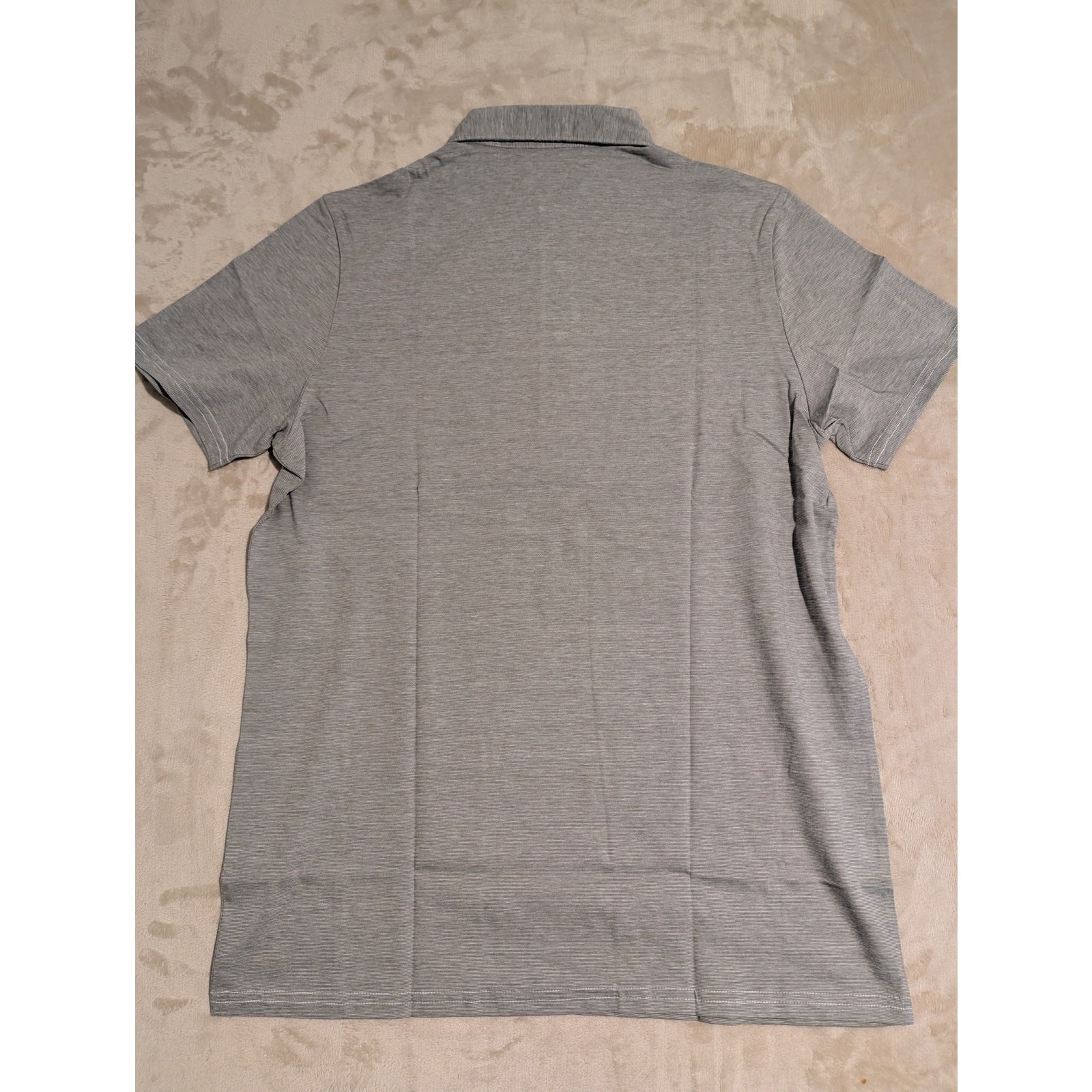 Criquet Men’s Players Polo Shirt Gray Heathered Medium Organic Cotton Golf NWT