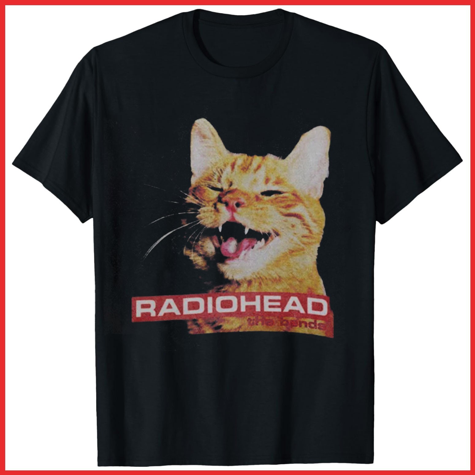 Vintage Radiohead Music 90s Black Cotton T-Shirt S-5XL