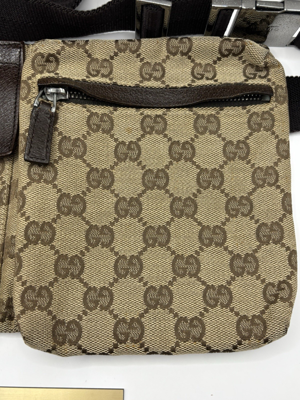 GUCCI Auth GG Waist Pouch shoulder Bumbag Belt Bag Fanny Pack Vintage