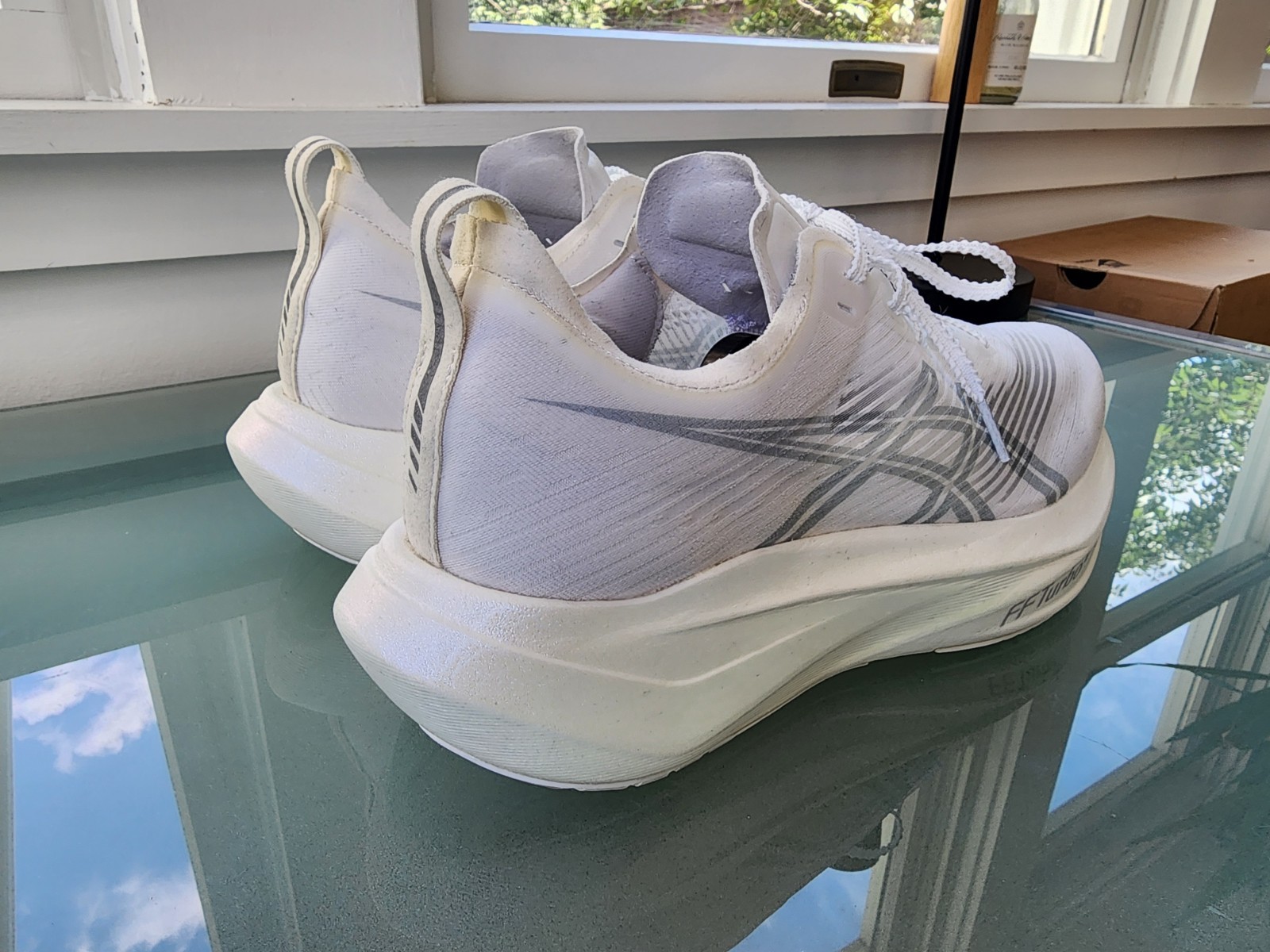 Asics Megablast Mens Size 8 White Gray Athletic Running Walking Shoes