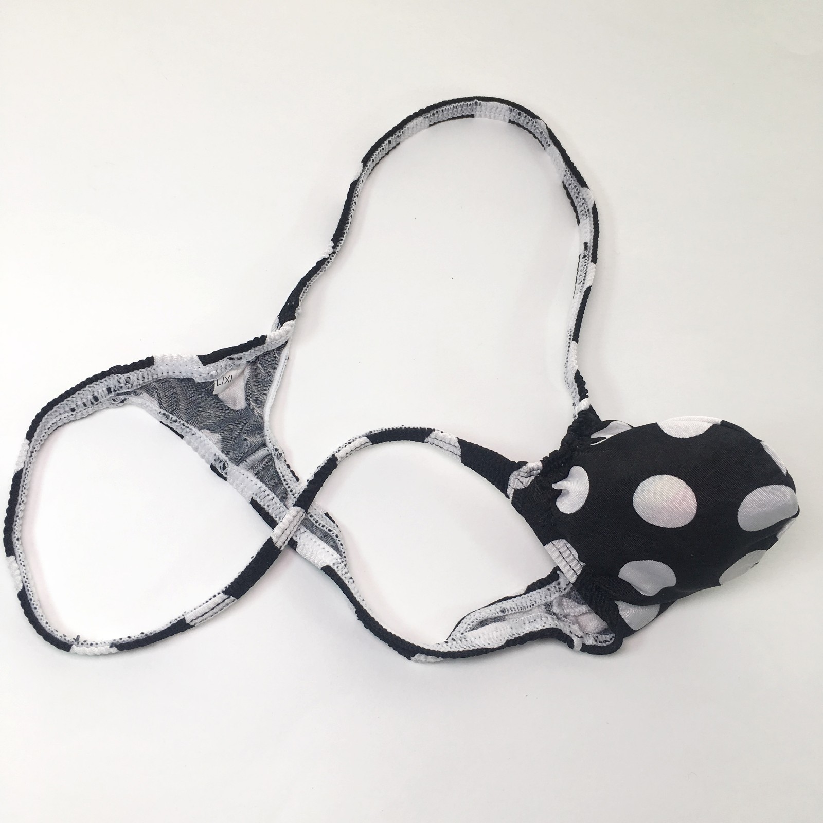 K403 DS Mens String Thong Grape Smugglers Contoured Pouch Jersey Round Dots