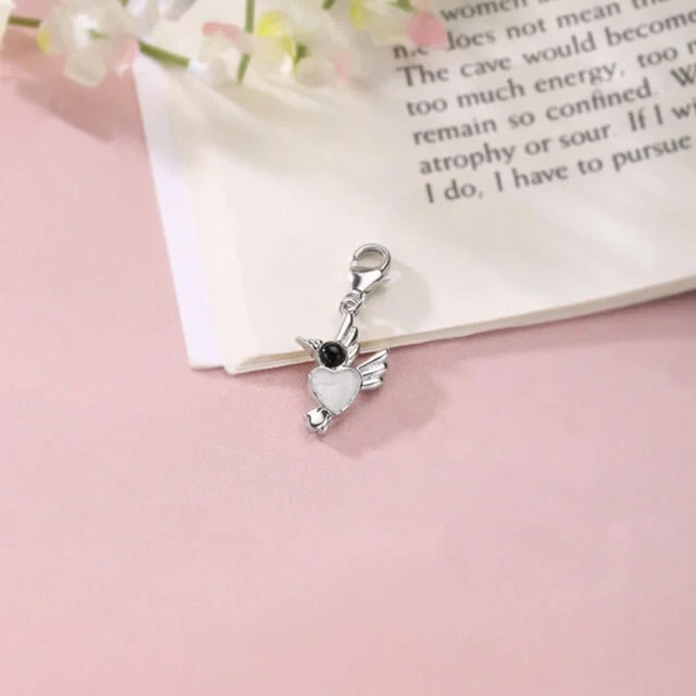 Beautiful Bird Charm Dangle 925 Sterling Silver Fancy Charm for Pendant Bracelet