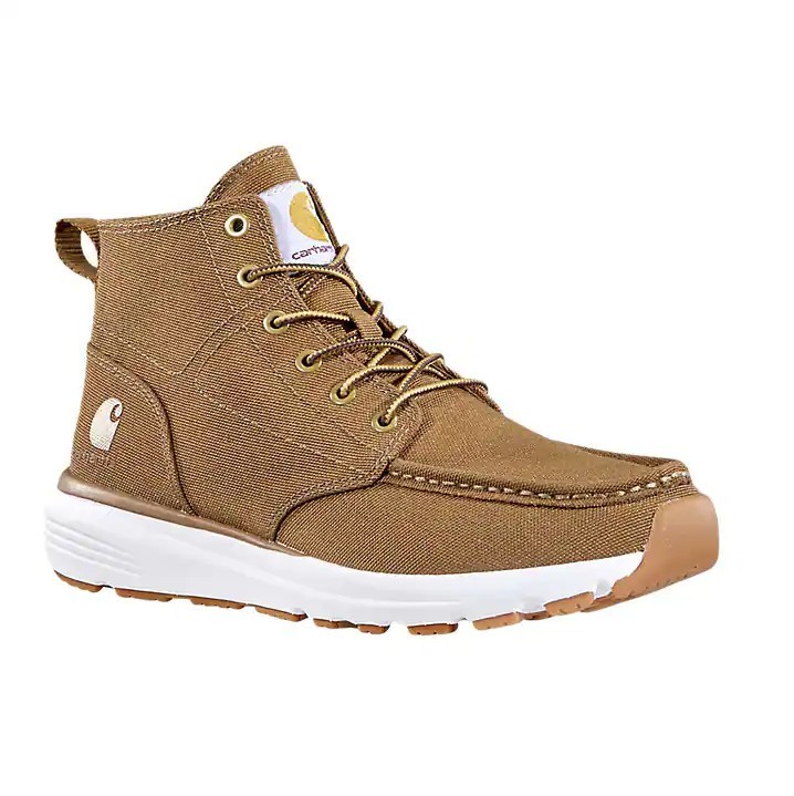 NEW Carhartt Men’s Haslett Moc Toe Canvas Chukka Carhartt Brown Medium Size AUTH
