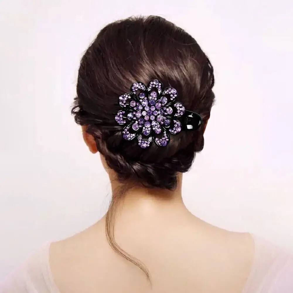 Women Crystal Rhinestone Hairpin Hair Clips Hair Claw Fashion Hair Accessories