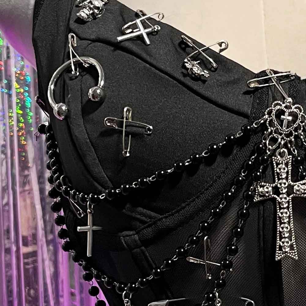 Goth Tops Grunge Punk Mini Rock Clothes Emo Clothing Gothic Tank Y2K Sexy