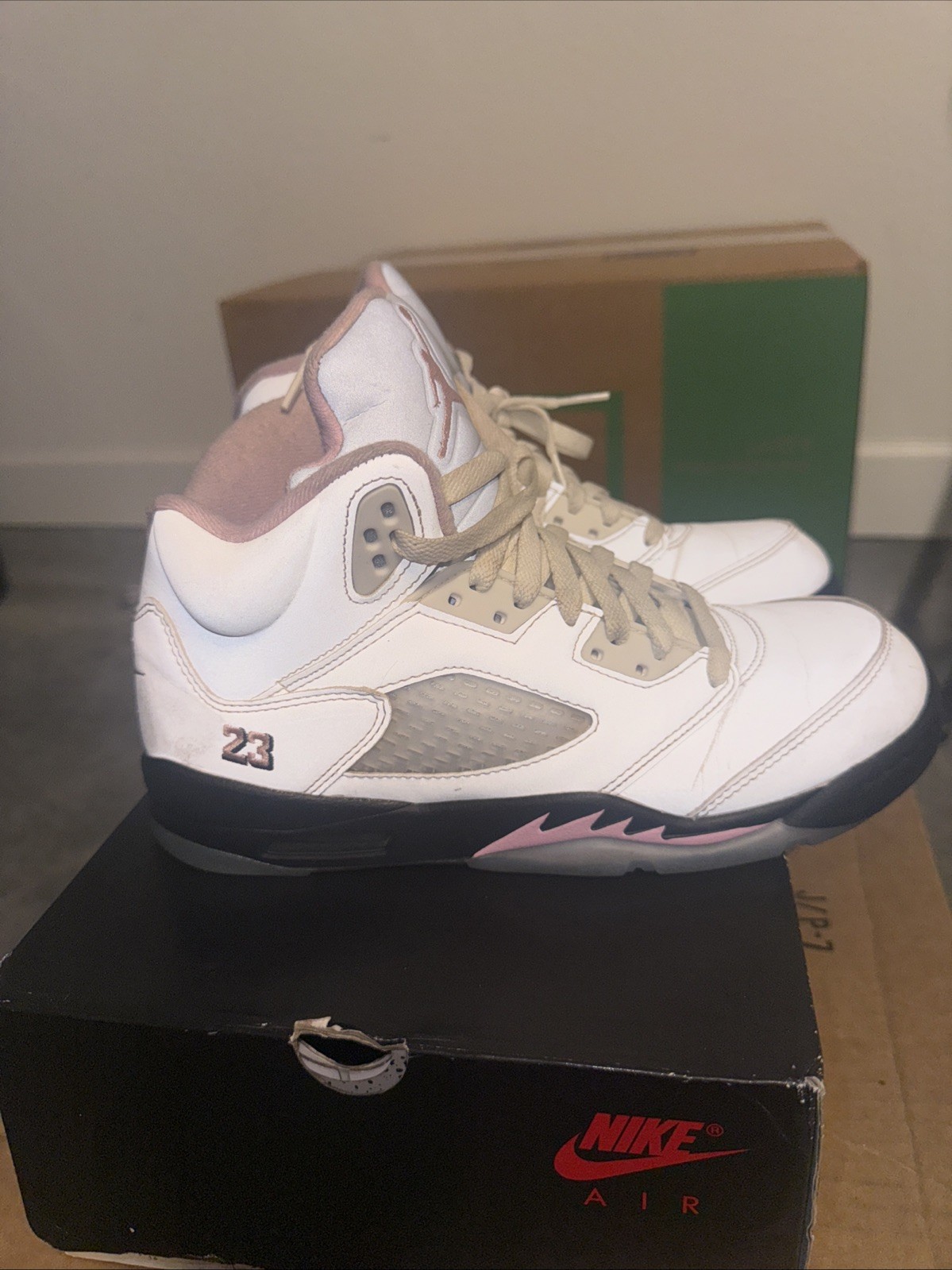 Air Jordan 5 Soft Pink 5s Size 7y 100% Authentic Ready To Ship