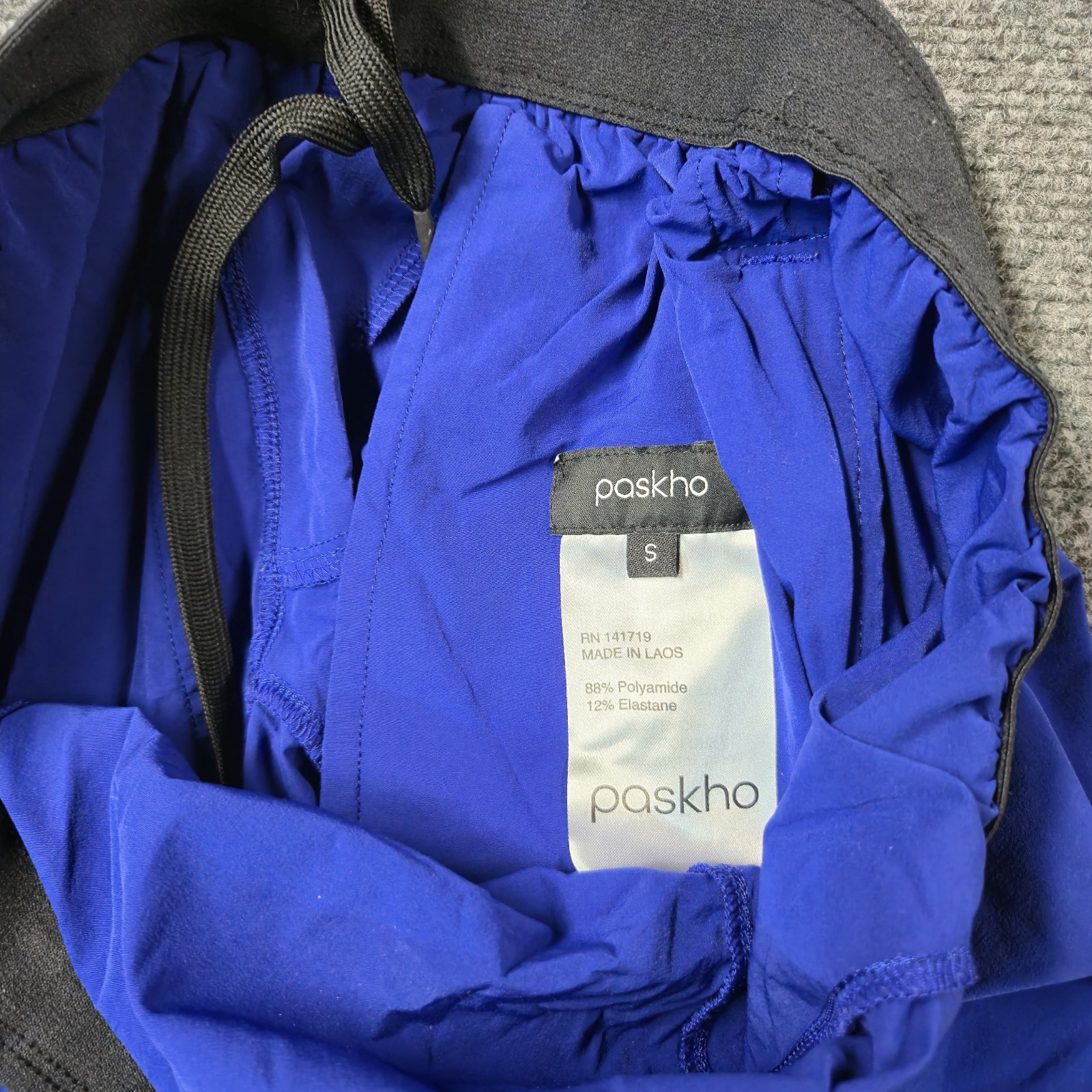 Paskho Pants Men’s Small Royal Blue Straight Leg Travel Tech Light Weight EUC