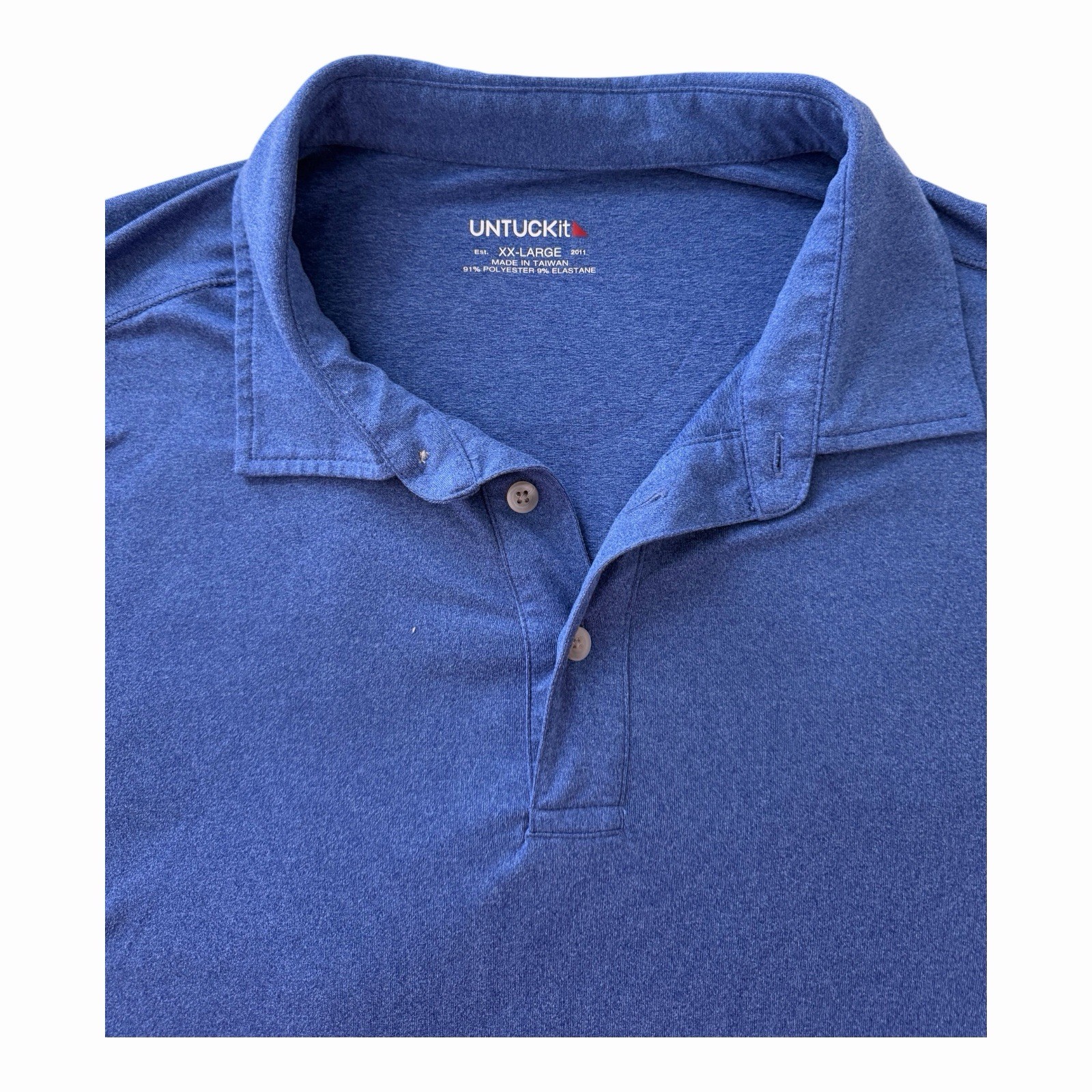 UNTUCKit Polo Shirt Mens Size XX-large Blue Golf Casual Short Sleeve