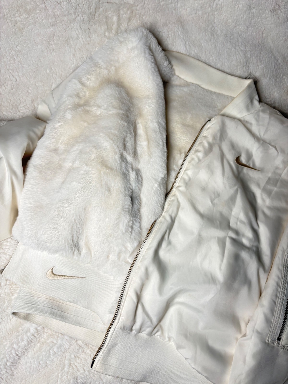 Nike Reversible White Bomber Jacket