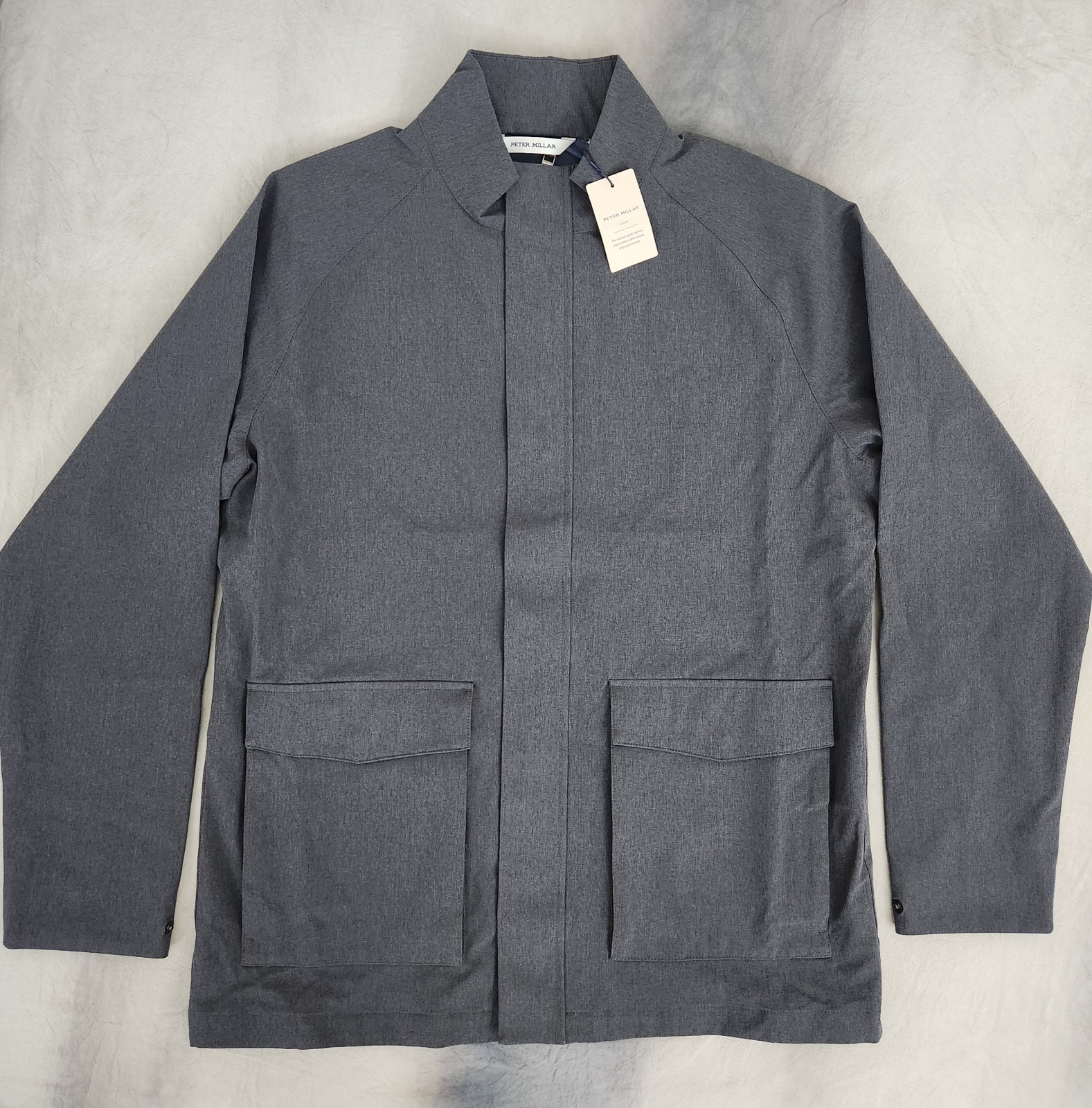Peter Millar Iron Newport City Coat MF24Z25 Men’s Size Large New With Tags