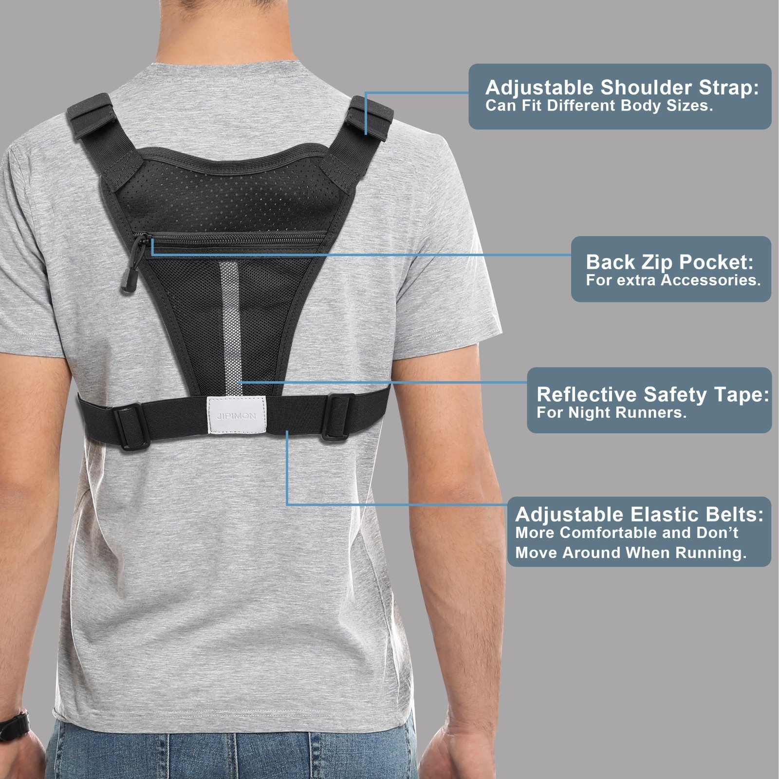 Waterproof Chest Bag for Men – Extra Storage for Running, Cycling, Hiking, Climb