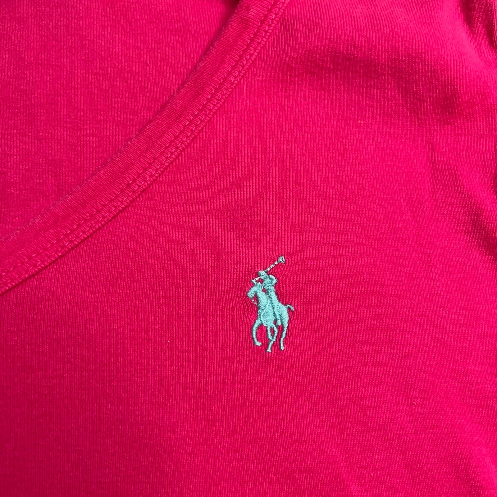 Ralph Lauren Sport Womens pink polo 100% cotton Long Sleeve size Medium B176