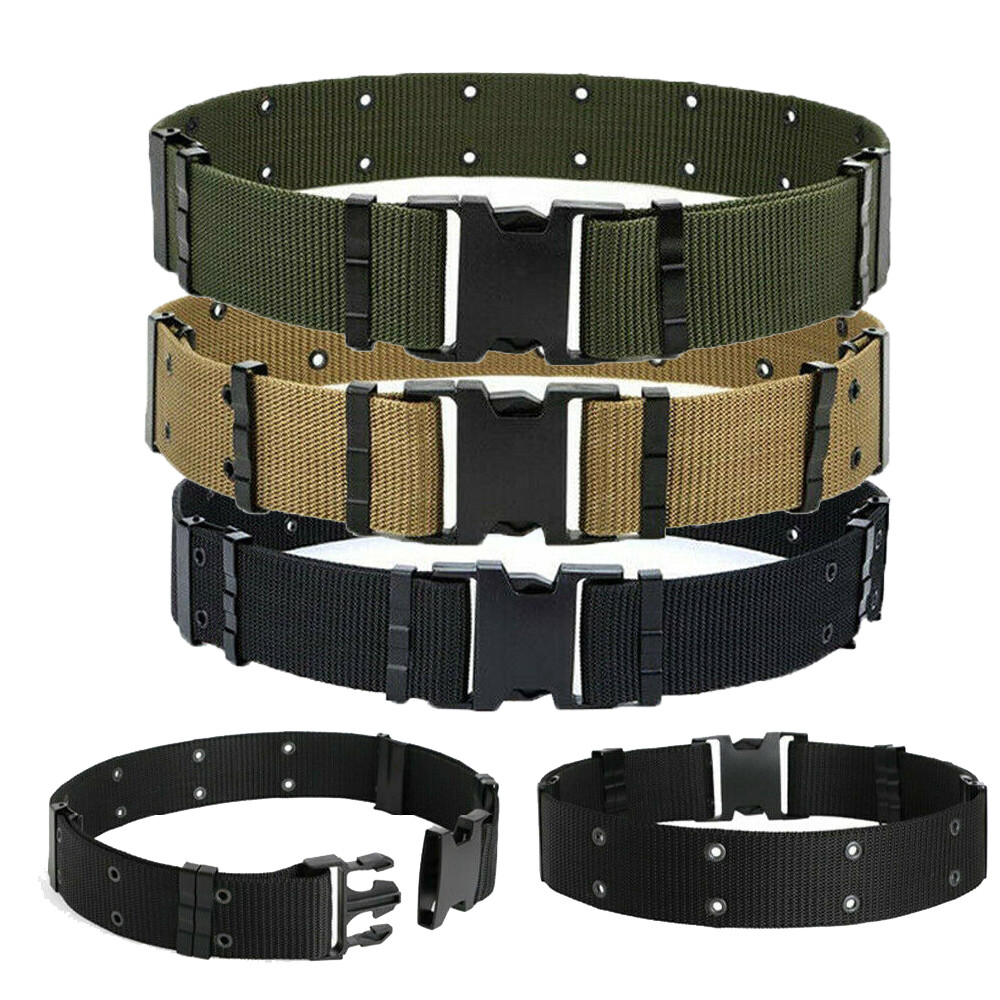 Military Pistol Belt Nylon Tactical Webbing Belt ALICE Marine Corps Type Belt US