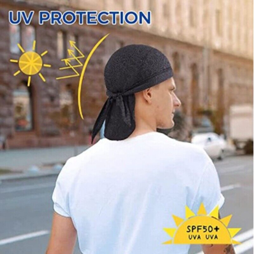2 Pack Cooling Helmet Liner Do Dew Rag Skull Cap Beanie Bandana Head Wrap Hat US