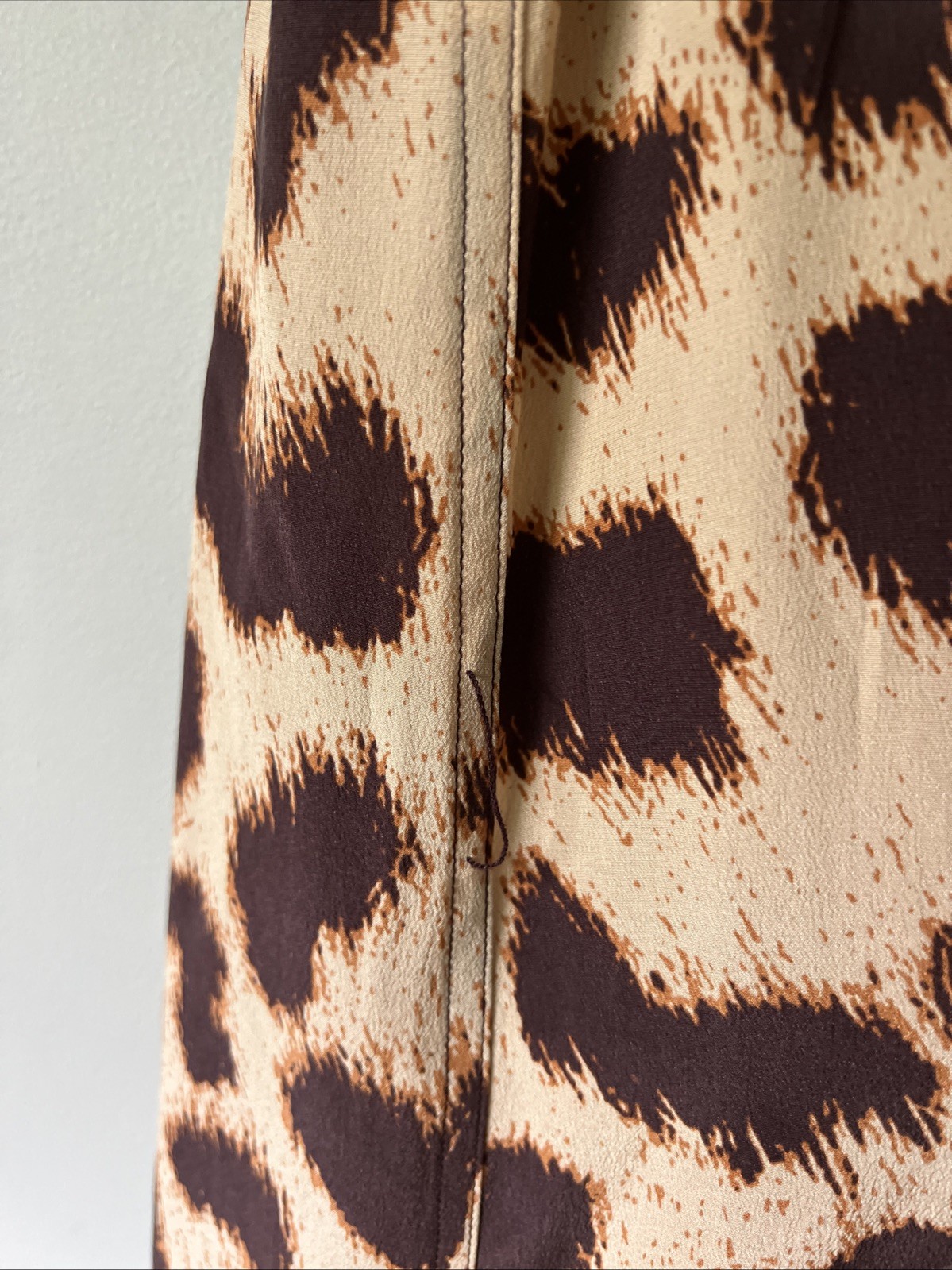 Equipment Tegan Print Silk Shirt Midi Dress in Animal Print Size M