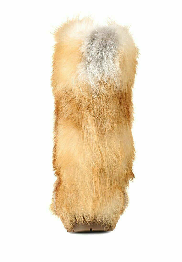 Fox Fur Boots for Men, Winter Snow Boots, Big Sizes, Moutons Mens furry shoes