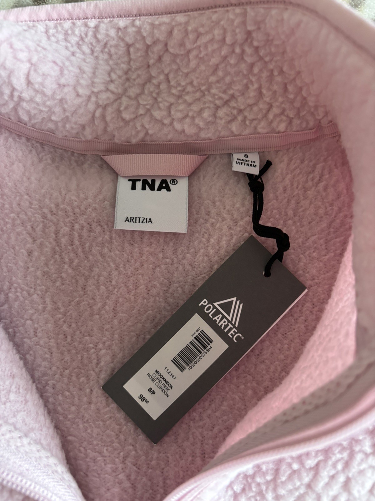 Aritzia TNA Polartec Thermal Pro Mockneck Vest Women’s in Cupid Pink