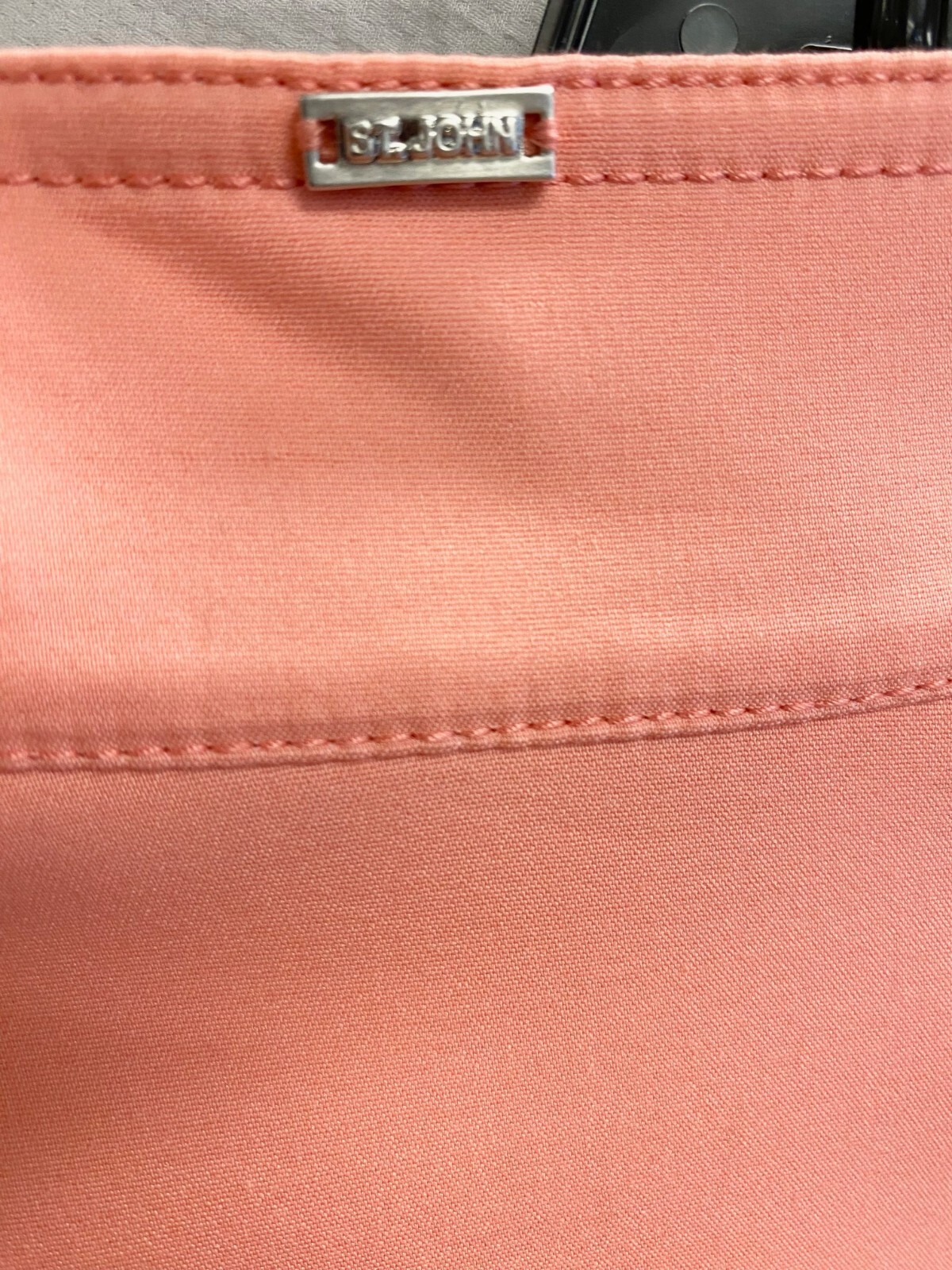 ST. JOHN Sport Pink High Neck Zip Front Multi Pockets Moto Biker Jacket 16 XL 💗