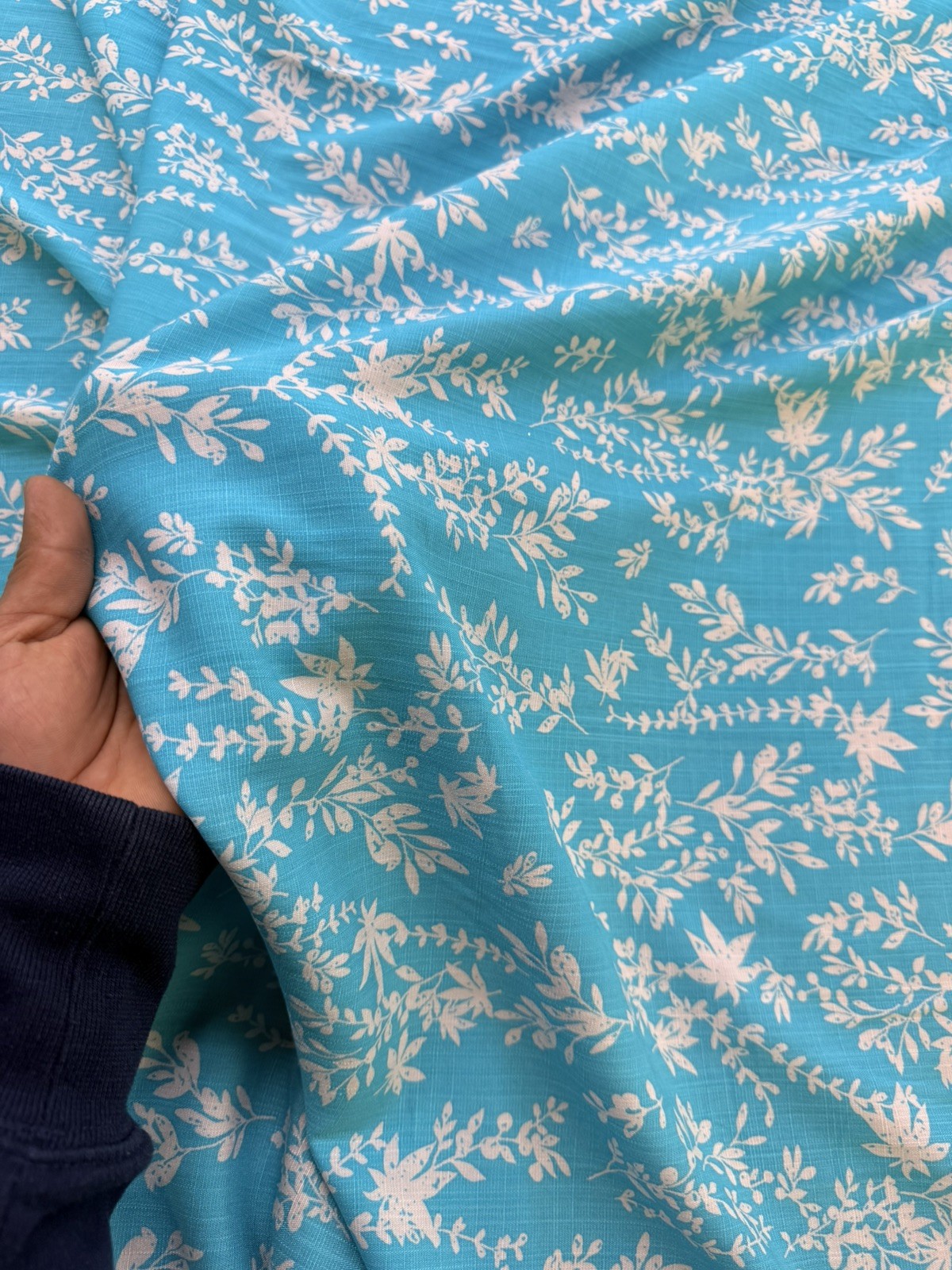 Rayon Slub Print Fabric By The Yard