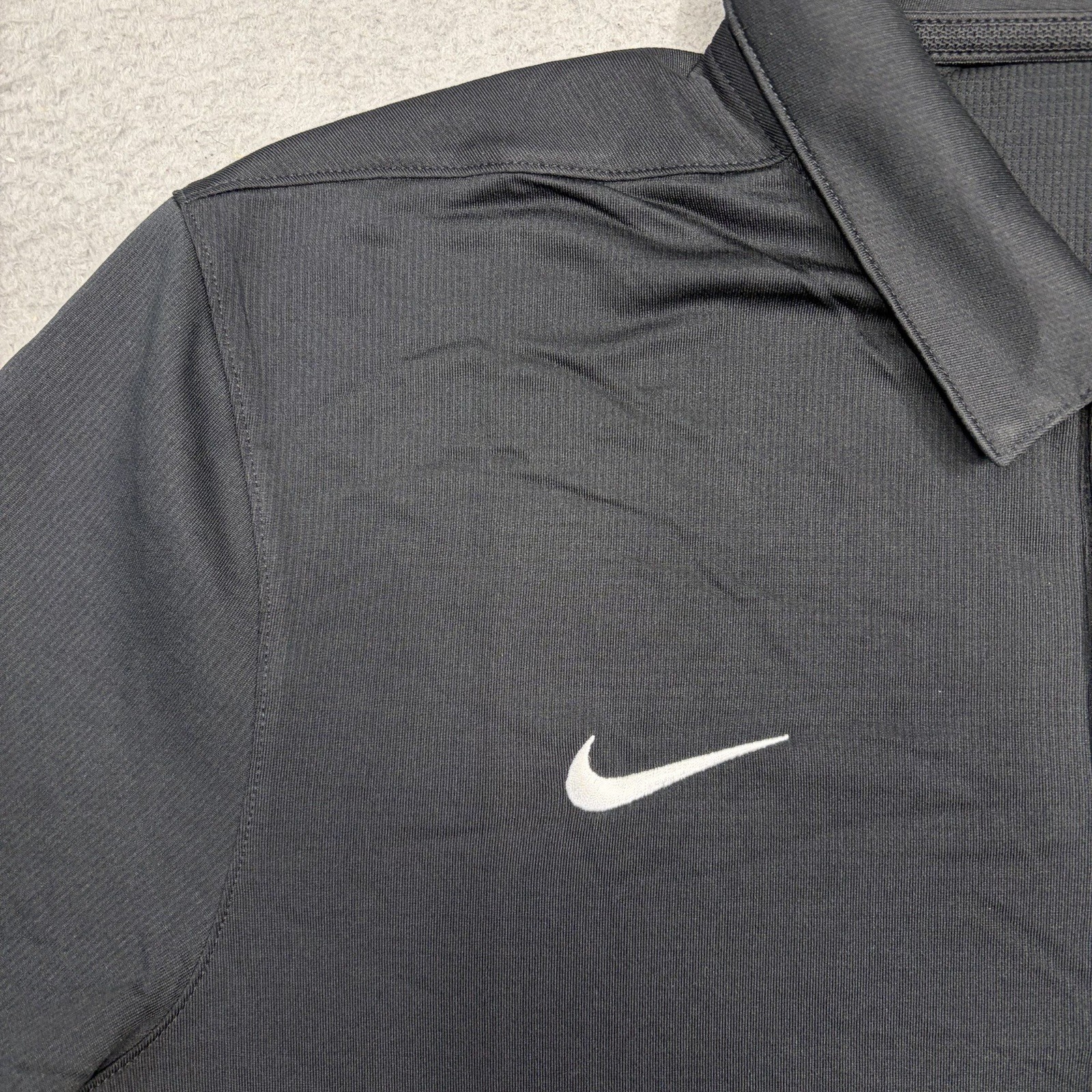 Nike Franchise Polo Shirt Mens XL Black Dri-Fit Short Sleeve Athletic Fit CI4470