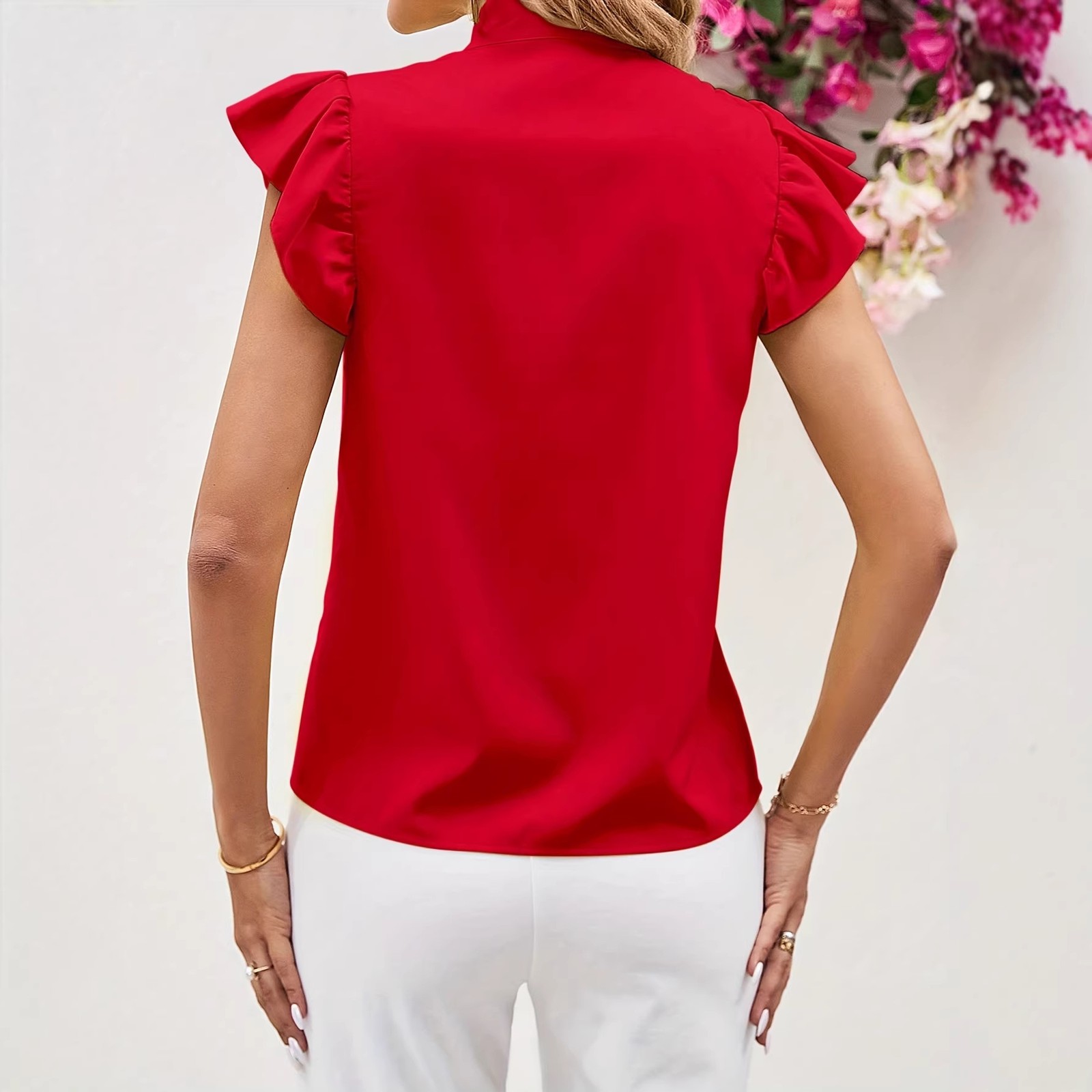 NEW European And American-style Elegant Blouse With A Bow Tie Sizes S-XXL