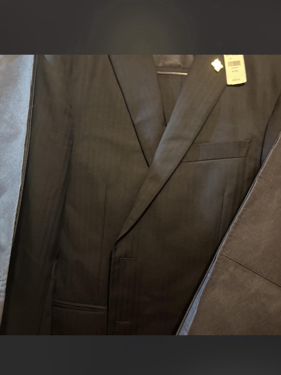 Brooks Brothers 1818 Regent Suit Jacket Navy Herringbone Wool 44 Reg $898 NWT
