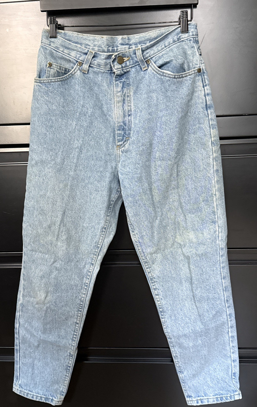 LL Bean Stone Washed Blue Denim Jeans Sz 26 PET Logo