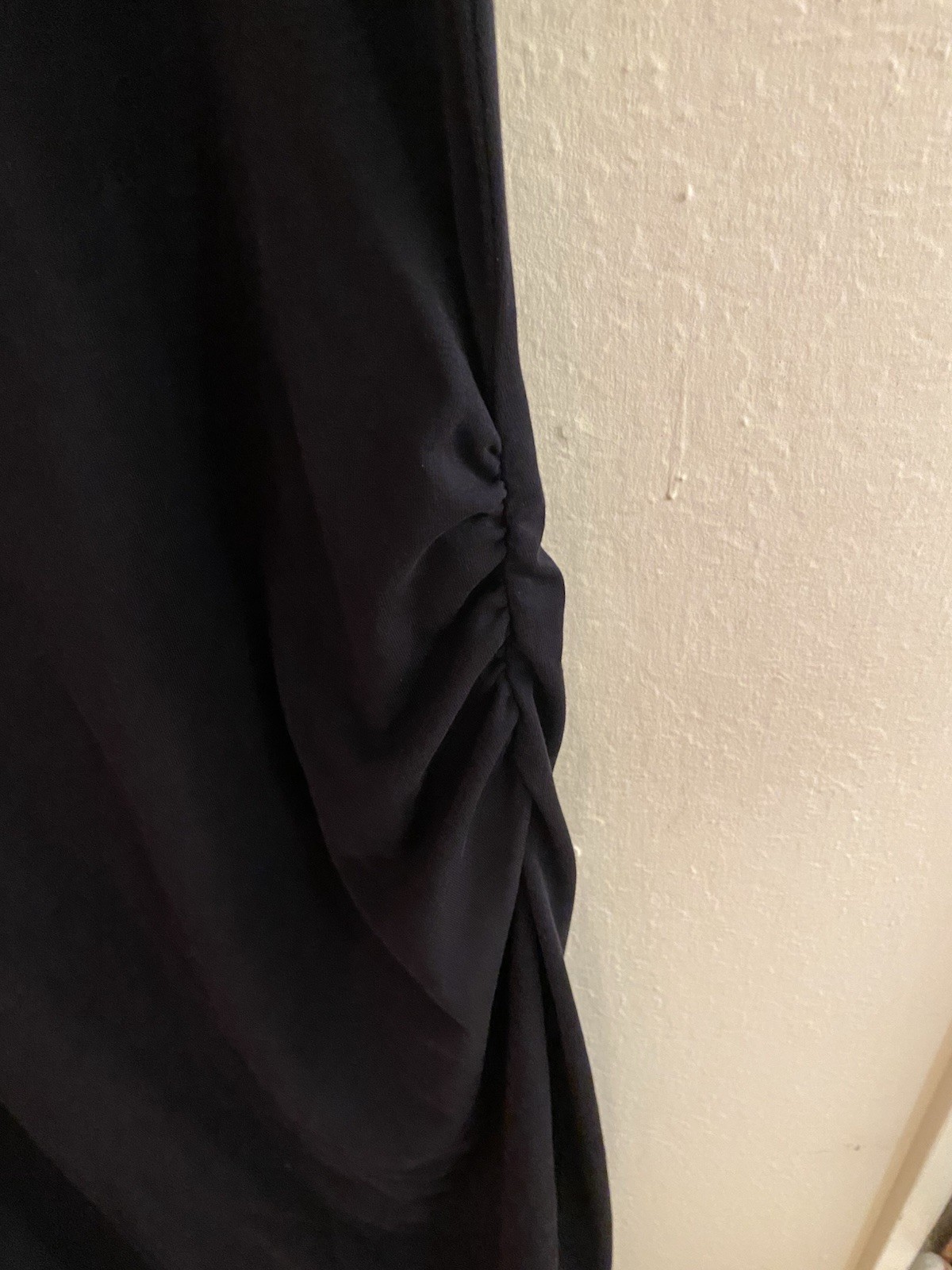 Vince Side Ruched Sleeveless Knit Midi Dress Black, Size L