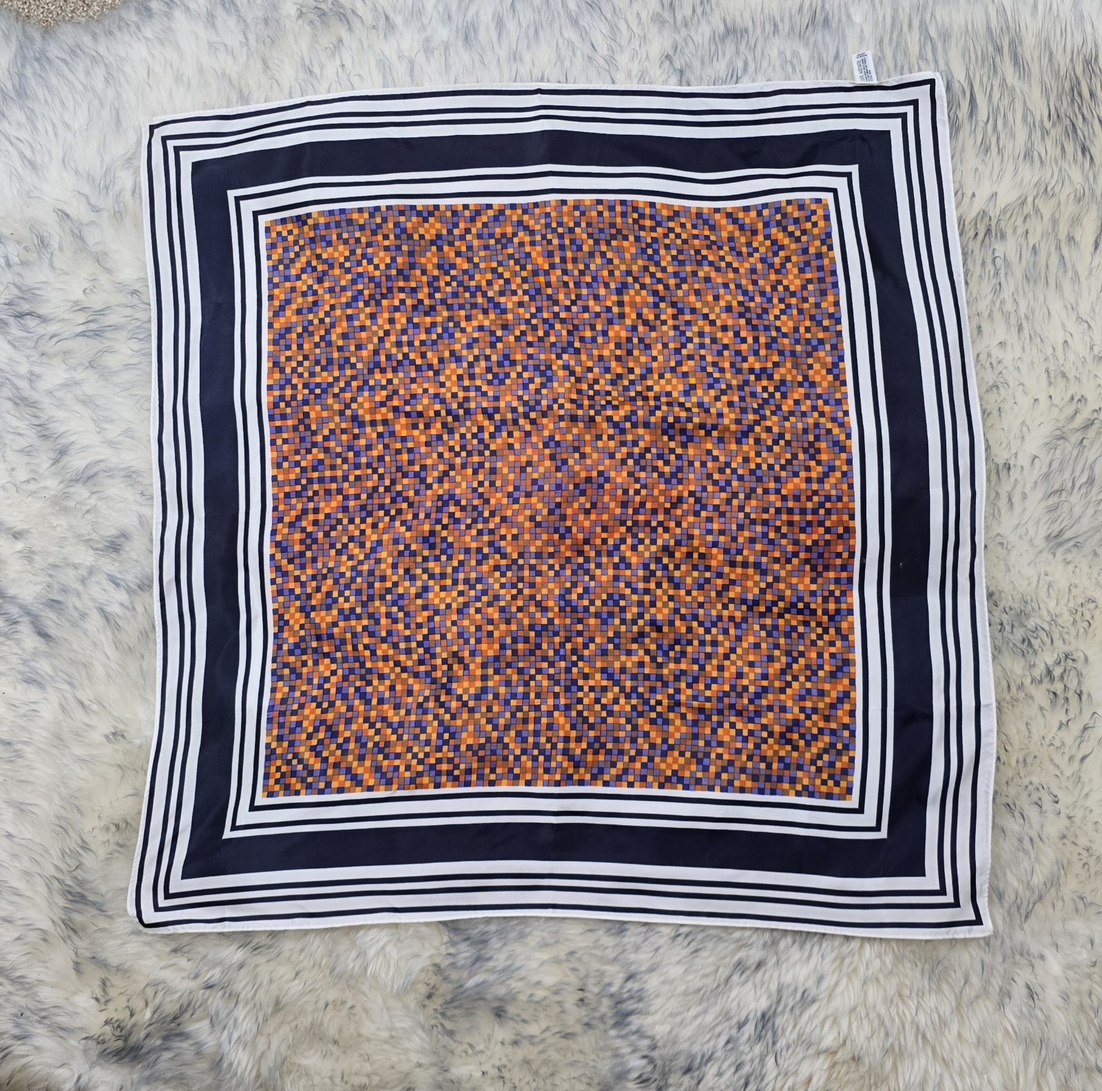 VTG EASTMAN MFG, CO SQUARE SCARF BANDANA MULTI GRAFIC PRINT WATER REPELLENT