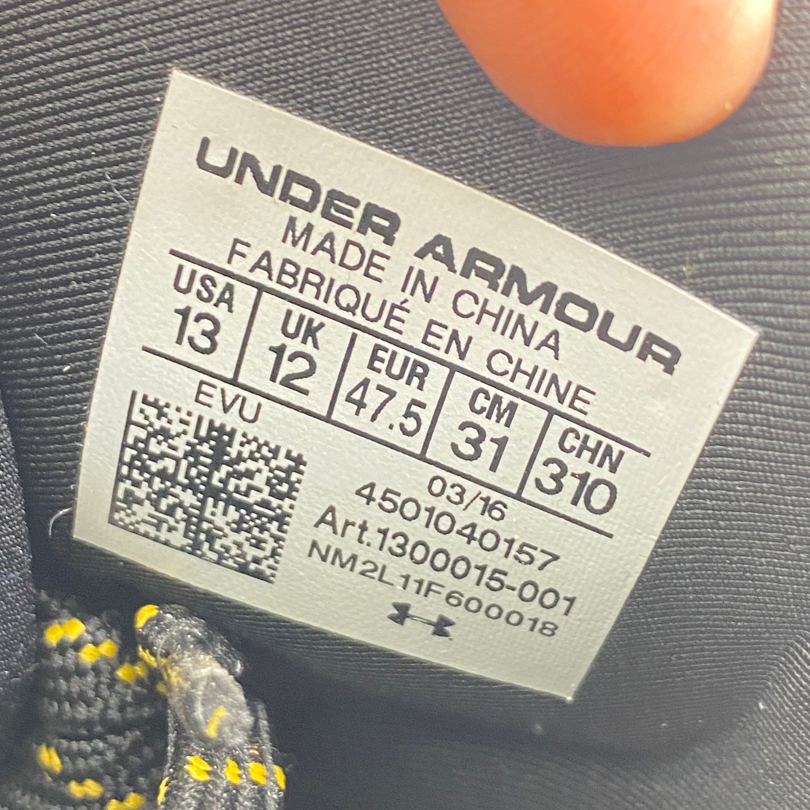 Under Armour Curry 1 “B2B MVP” 2016 – Size 13 – 1300015 001 (9791-89)