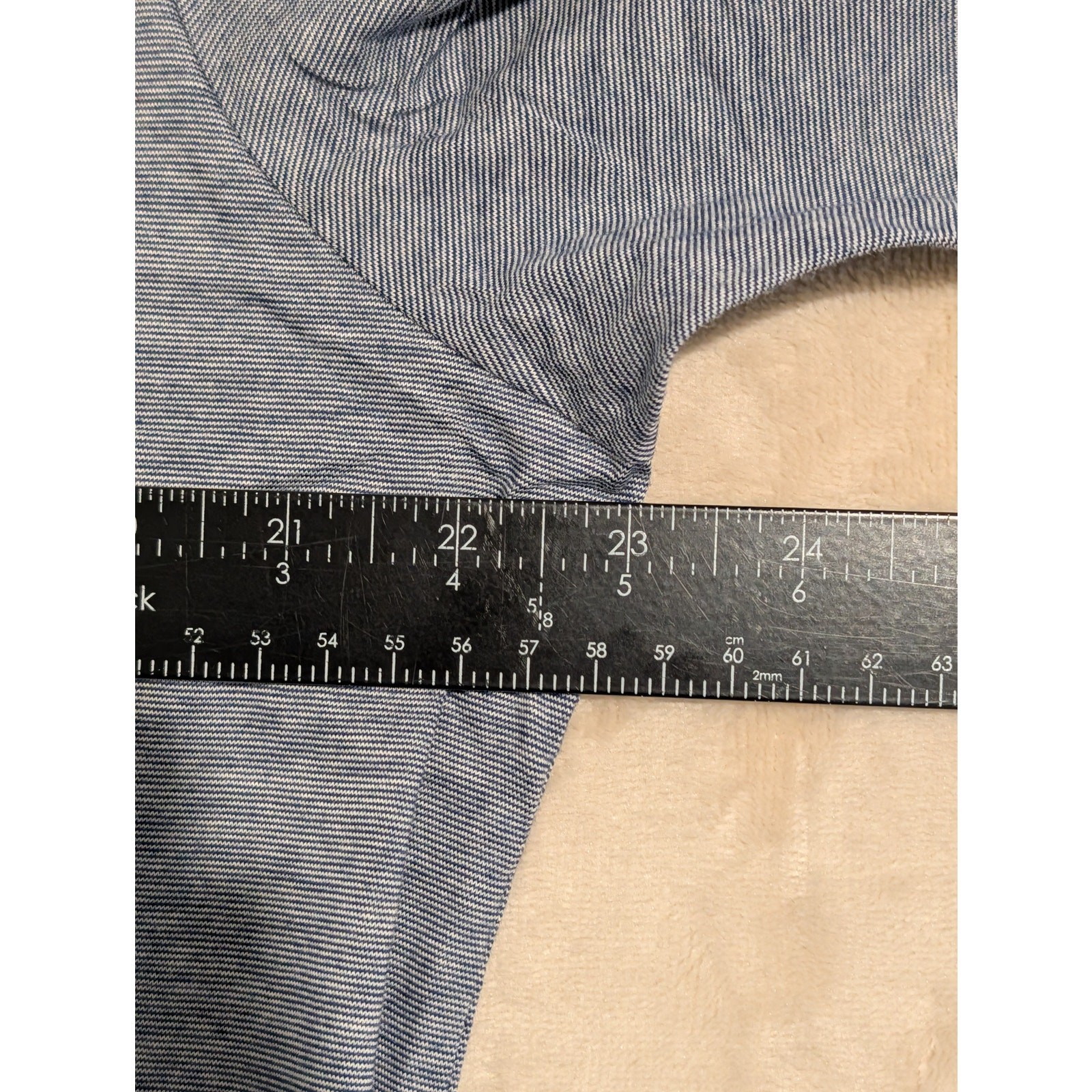 Criquet Mens Player Polo Shirt Dark Blue Heathered Large Organic Cotton Golf NWT
