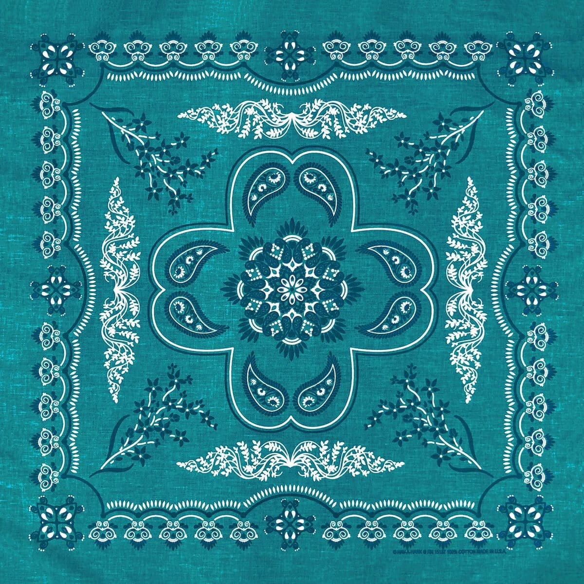 Carolina Creative Bandanna (Mirage Blue) Floral Paisley 27″ x 27″