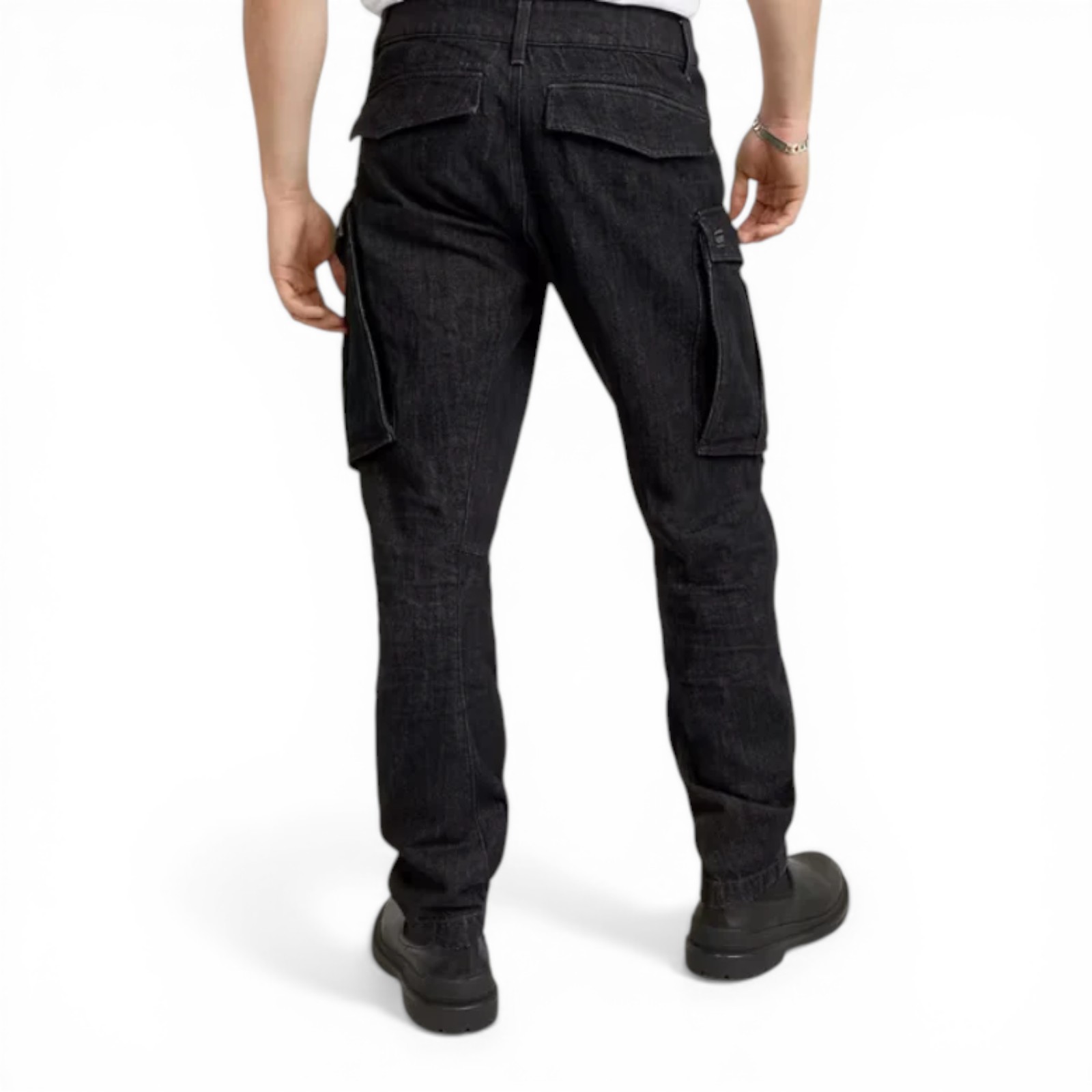 G-Star 3D Cargo Tapered Jeans Mens Size 32×30 Dark Rinse Denim Moto Pants NWT