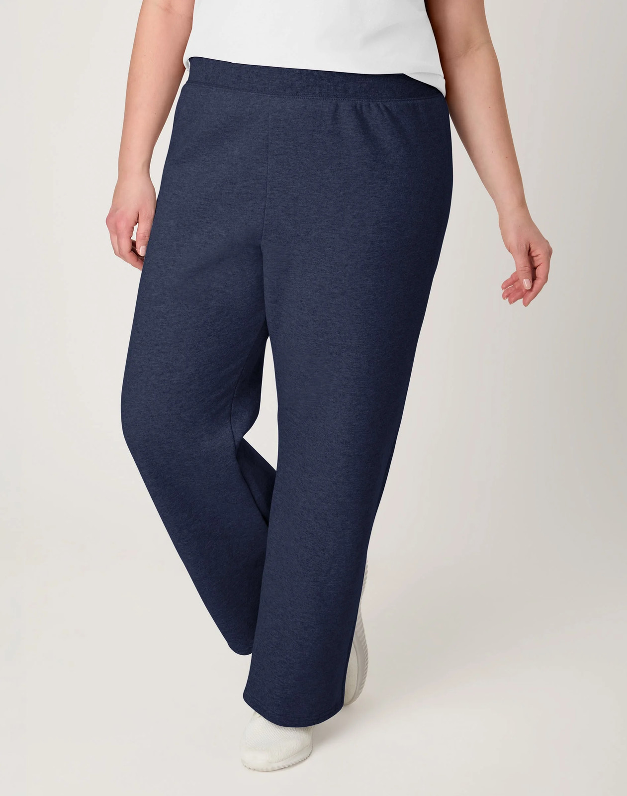 Hanes Fleece Sweatpants ComfortSoft EcoSmart Womens Open Bottom Leg S-XL