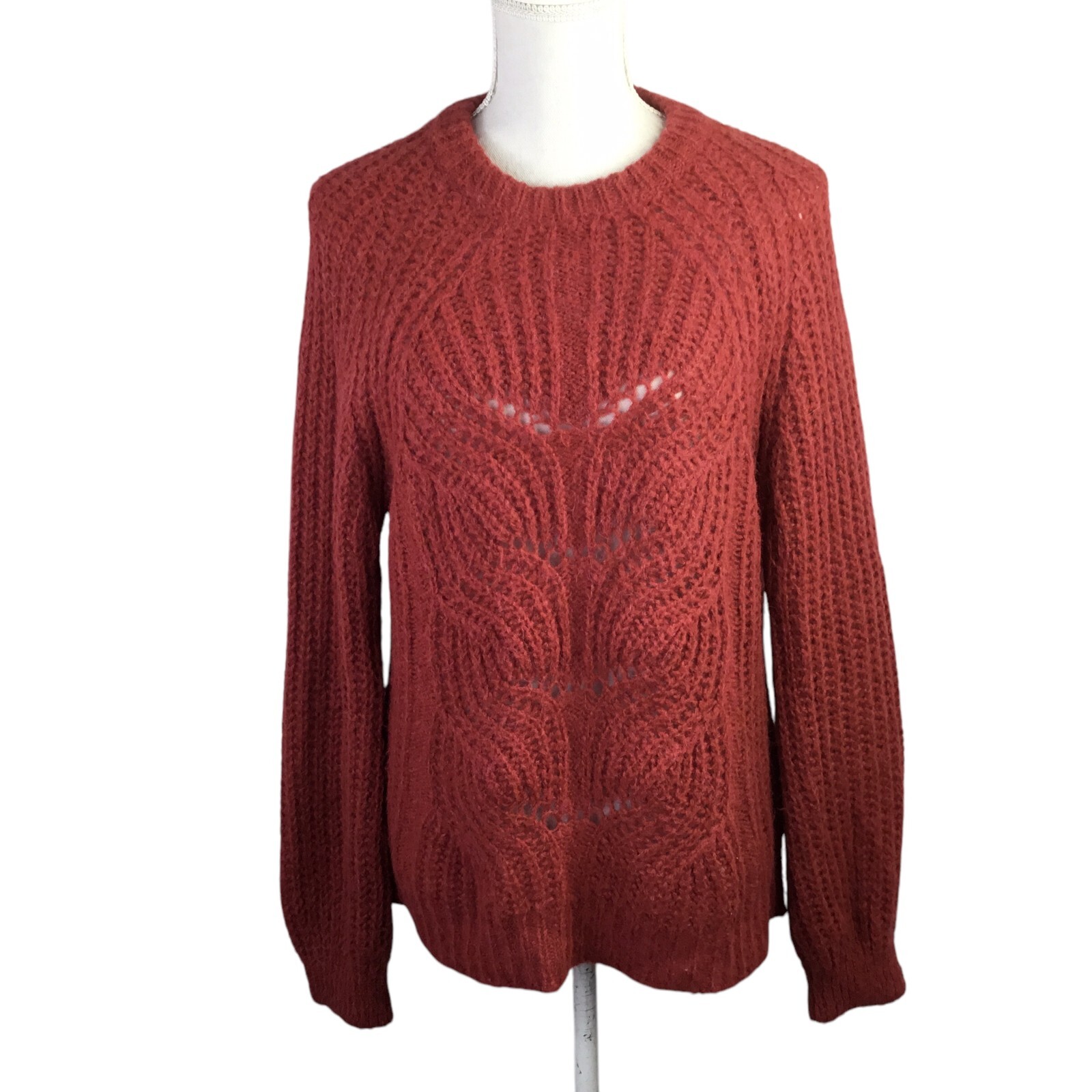 Elsananda Sweater Alpaca Blend Italy Italian Open Knit Size Medium Pullover Soft