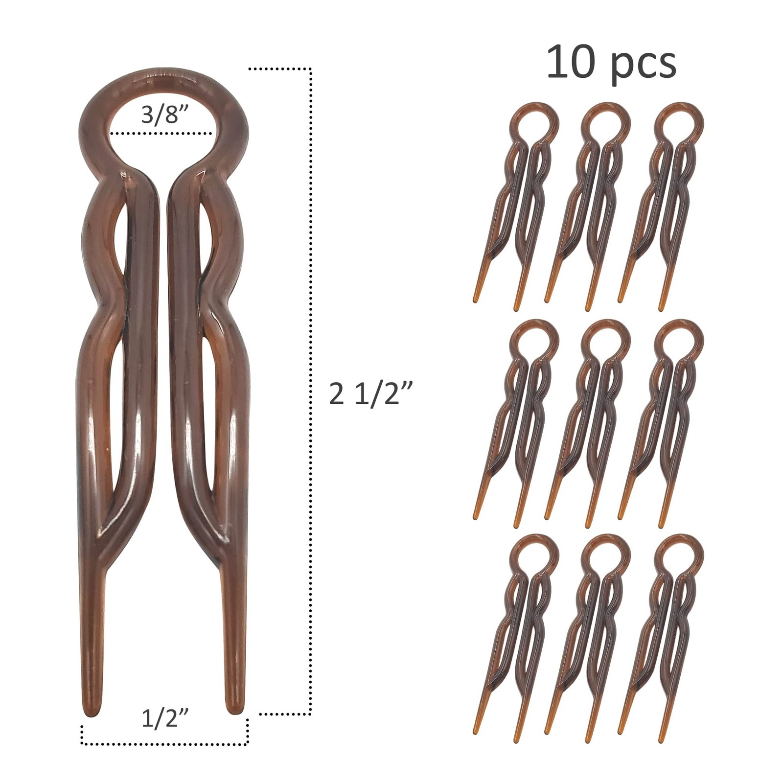 Magic-Grip Hairpins – 2 1/2″ U-Shaped Grip Hair Pins for Fine, Thick, Curly &…