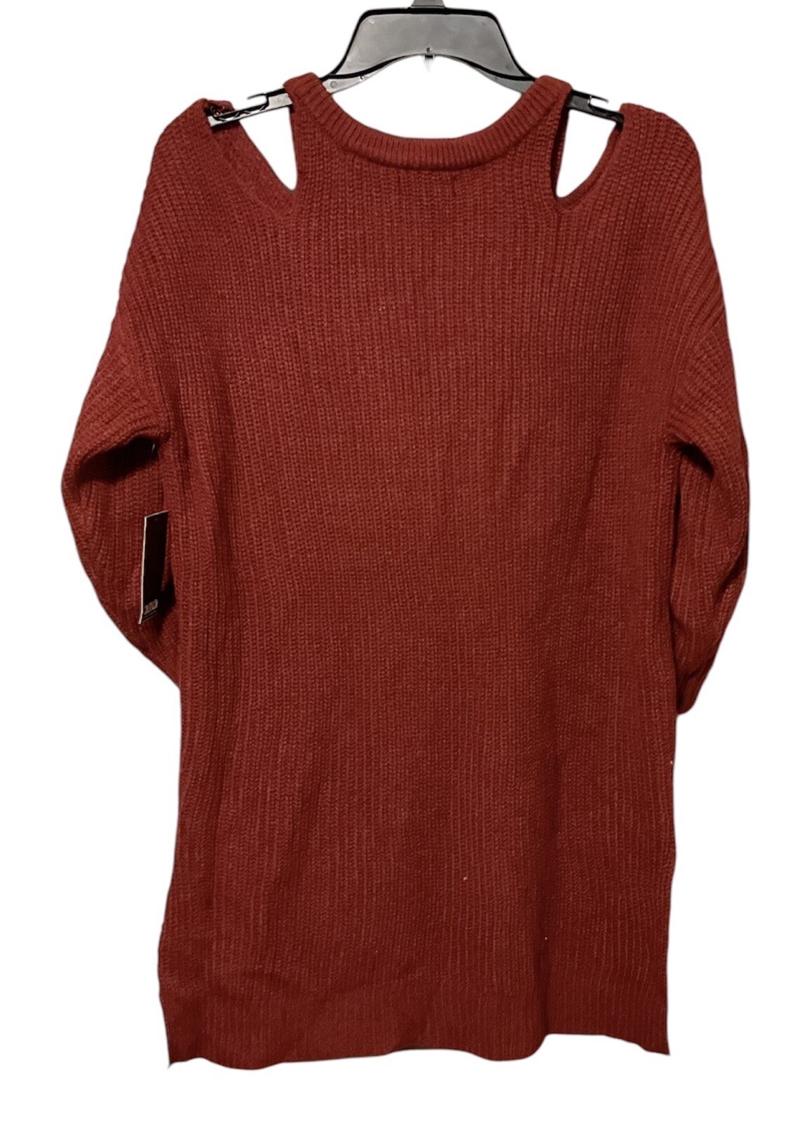 NWT A.n.a Laredo Red Size Large Cold Shoulder Tunic Sweater Adjustable Sleeves