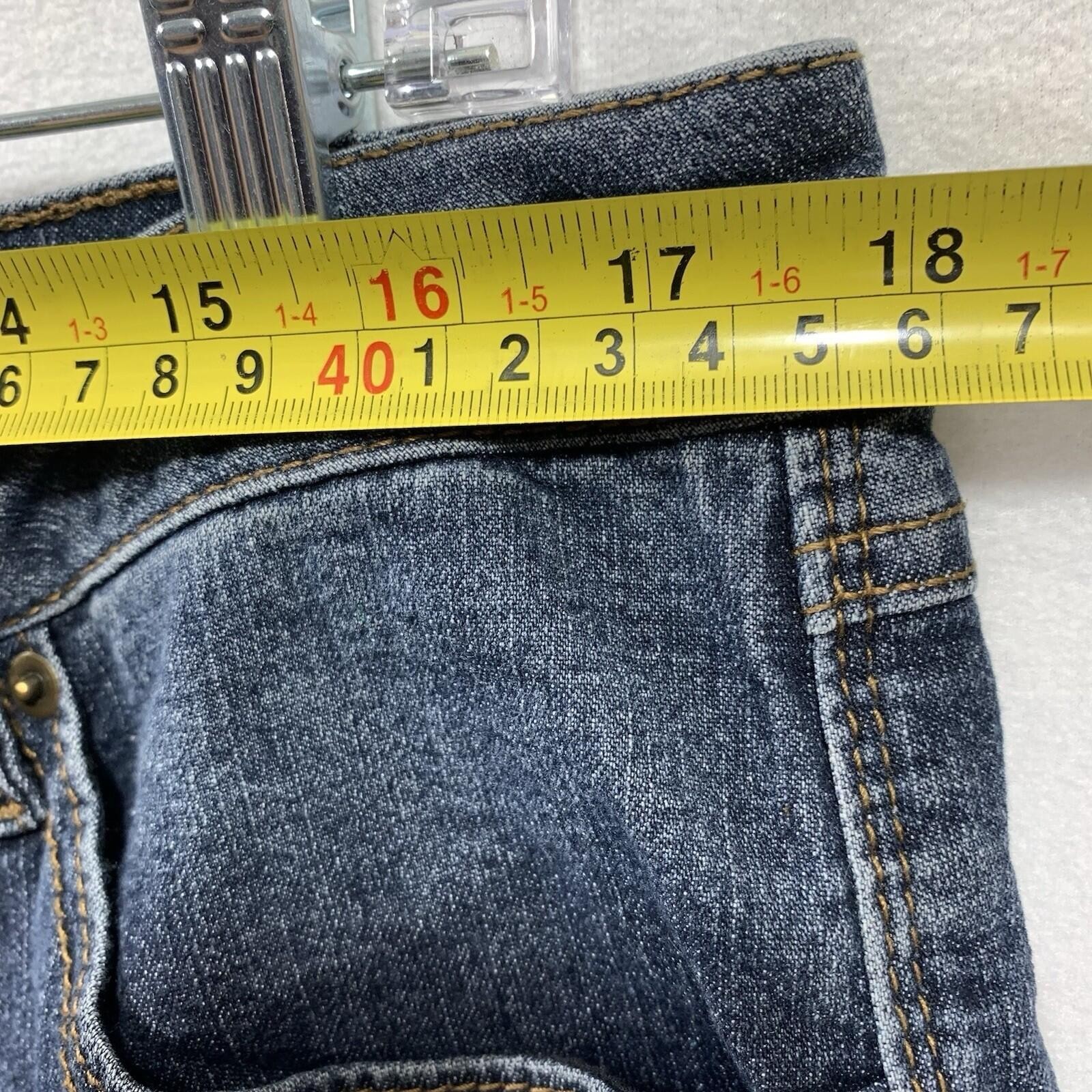 Natural Reflections Straight Leg Jeans Womens 16P Dark Wash Stretch Denim Petite