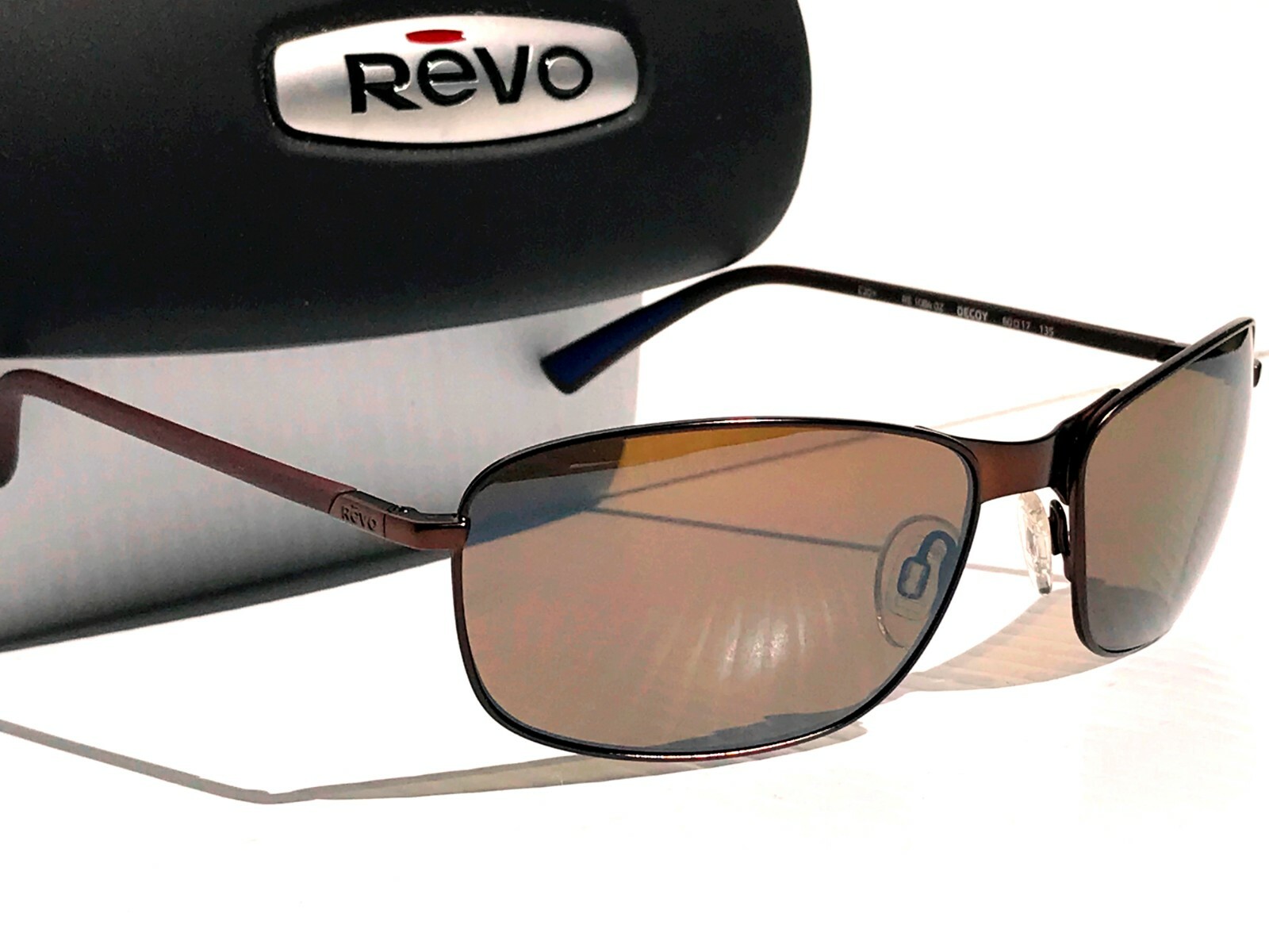 NEW REVO DECOY Copper Frame w POLARIZED Brown Tierra Golf Sunglass 1084 02 BR