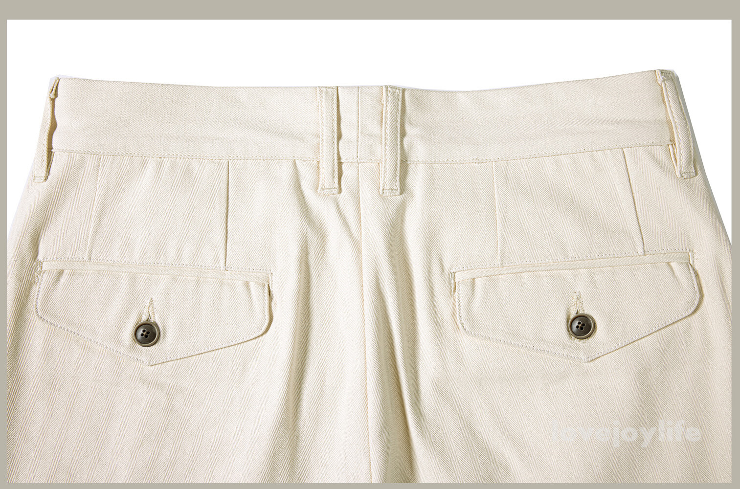 Red Tornado Retro Men’s HBT Straight Pants Cotton Pleated Casual Formal Trousers
