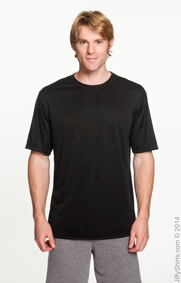 A4 Adult Mens N3142 Cooling Performance Size 2XLarge Black Athletic Tshirt New