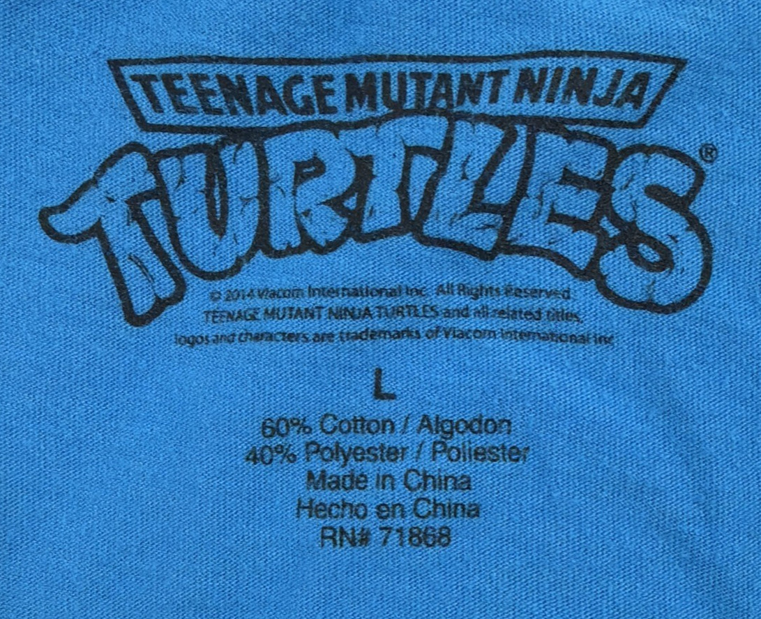 Large Blue Teenage Mutant Ninja Turtles Racerback Tank Top TMNT