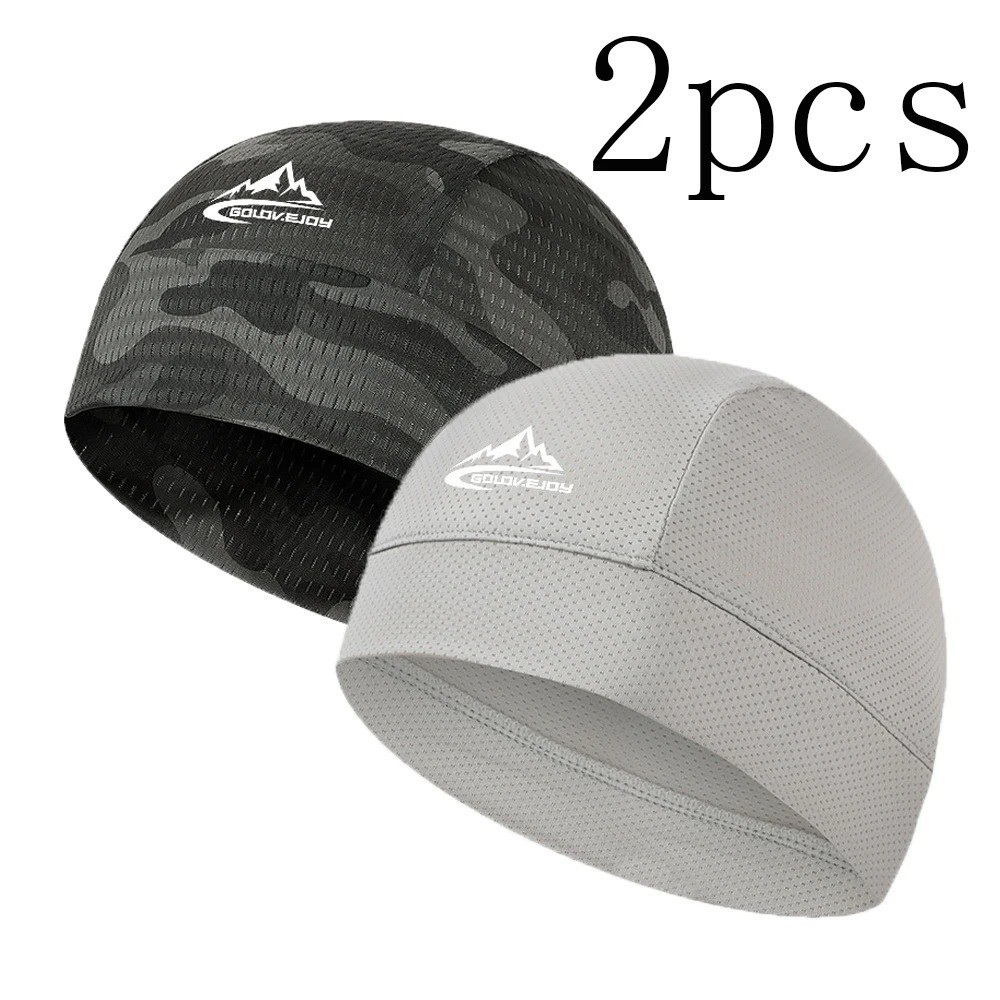 3 Pack Cooling Skull Cap Helmet Liner Sweat Wicking Cycling Running Hat for Men